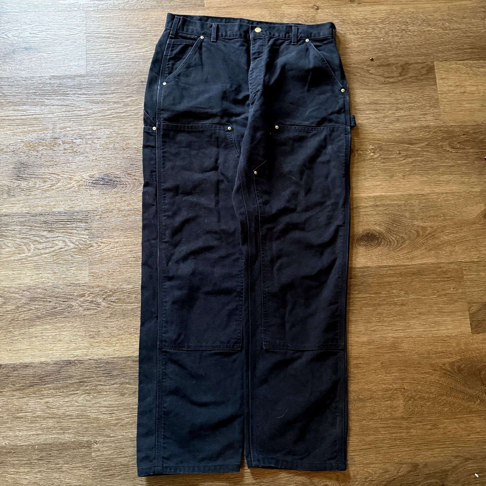 Carhartt Excellent Black Carhartt Double Knee Pants Size US 36 / EU 52 - 1 Thumbnail