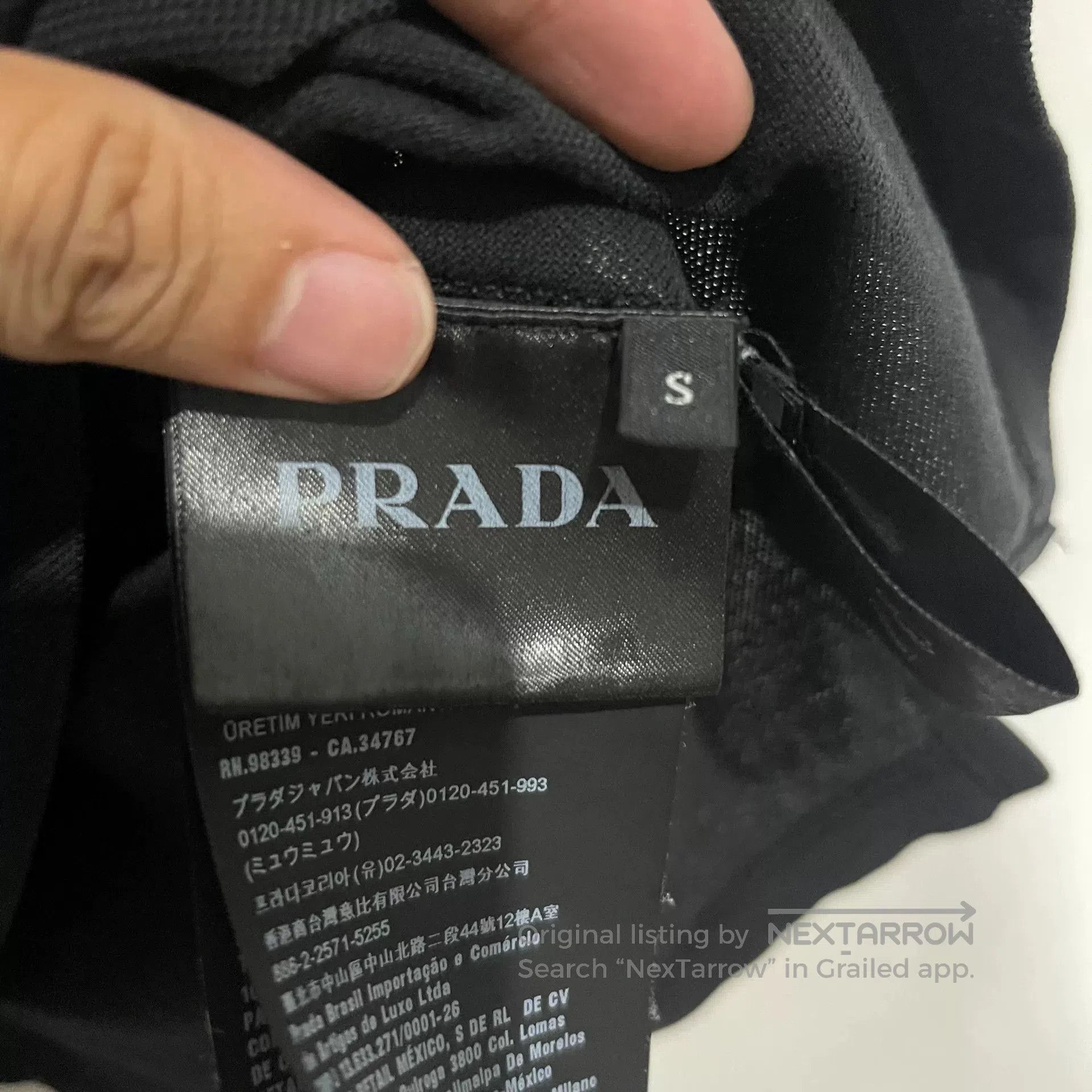 Prada Prada Black Triangle Logo Nylon Polo. Size US S / EU 44-46 / 1 - 5 Thumbnail