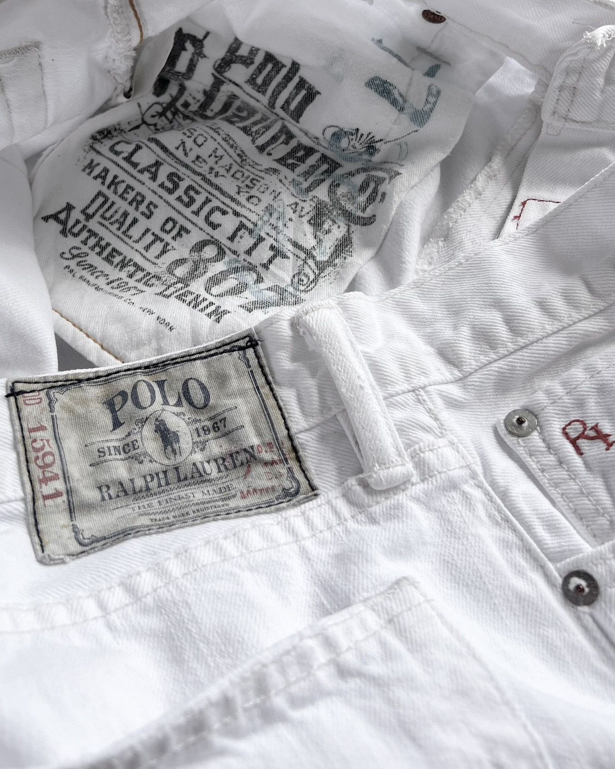 Polo Ralph Lauren POLO RALPH LAUREN WHITE DENIM Size US 35 - 3 Thumbnail