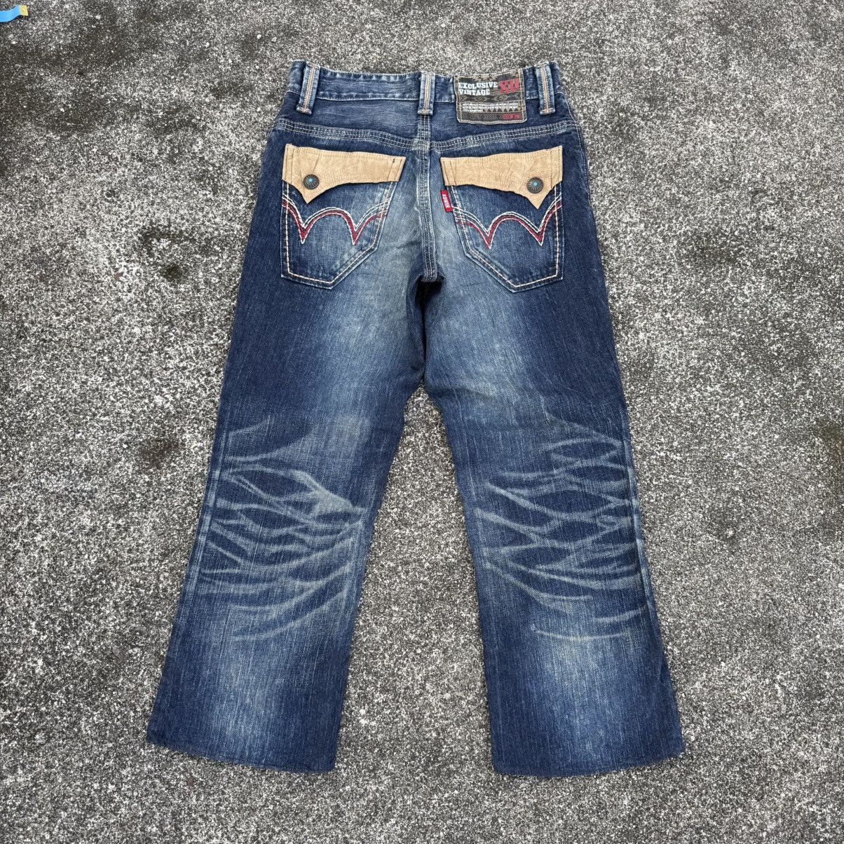 Edwin VINTAGE EDWIN FLARE DENIM FADED JEAN PANTS Size US 30 / EU 46 - 3 Thumbnail