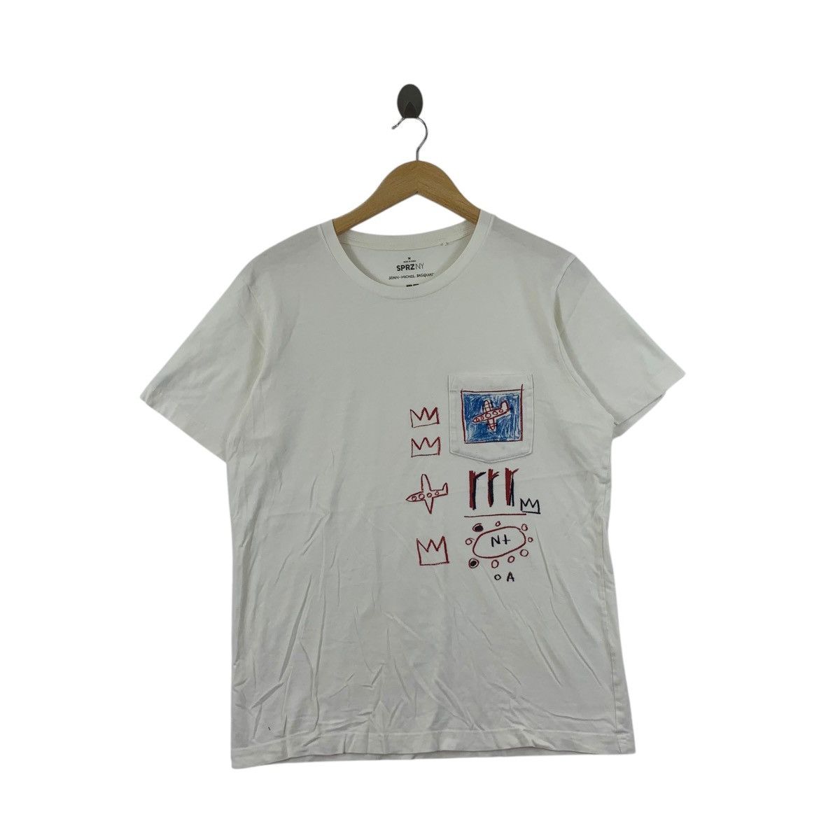 Uniqlo JEAN MICHEL BASQUIAT x UNIQLO Blue Airplanes Art Tee Shirt Size US M / EU 48-50 / 2 - 1 Thumbnail