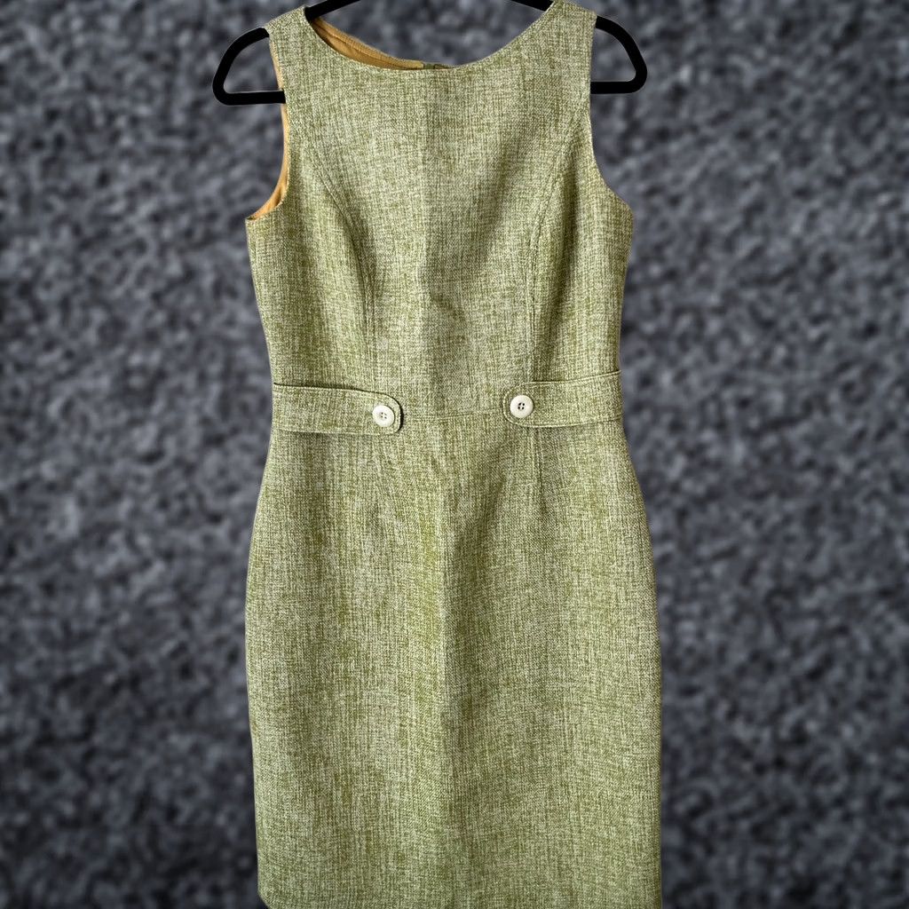 Vintage VINTAGE David Meister Green Sleeveless Shift Dress Womens 8 Size 4XL / US 24-26 - 1 Thumbnail