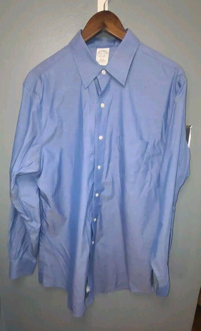 Brooks Brothers Brooks Brothers Blue Dress SLIM FIT Men's Size 16 1/2-34 Size 38R - 1 Thumbnail
