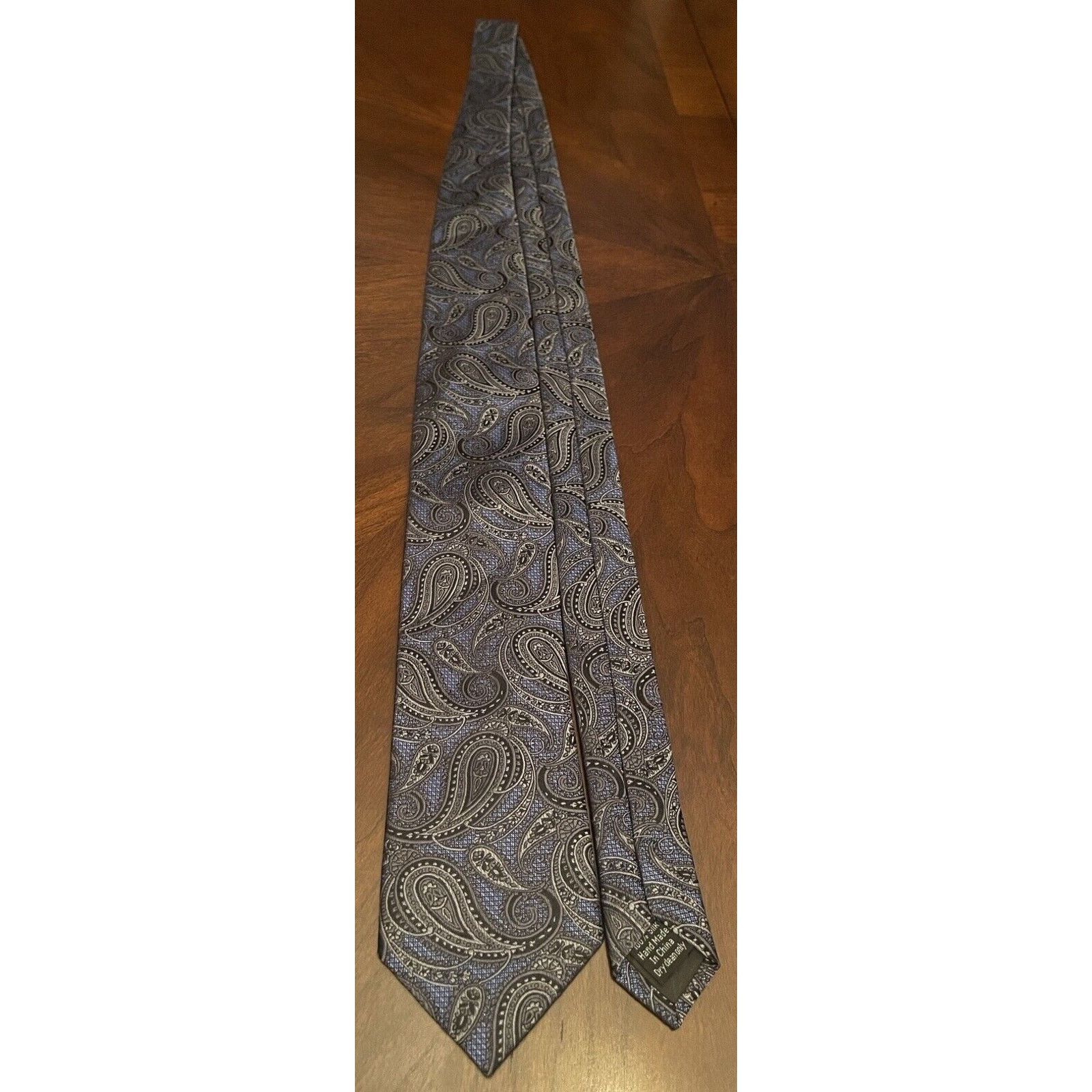 Other Pronto Uomo Platinum Blue Black Gray Hand Made 100% Silk Size ONE SIZE - 3 Thumbnail