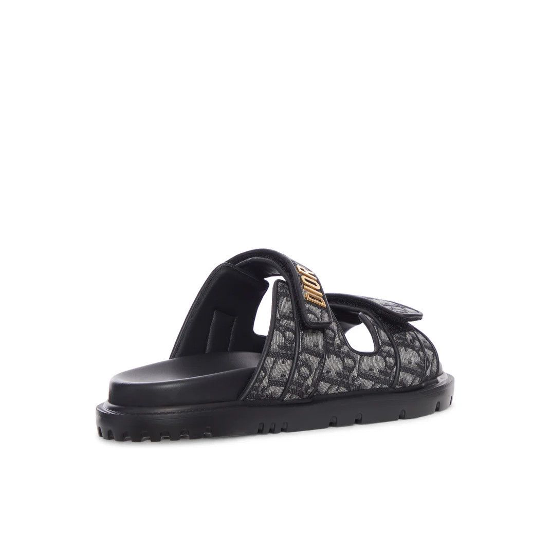 Dior DIOR Dioract $1350 Deep Gray Oblique Sandals New & Authenti Size US 11 / IT 41 - 4 Thumbnail