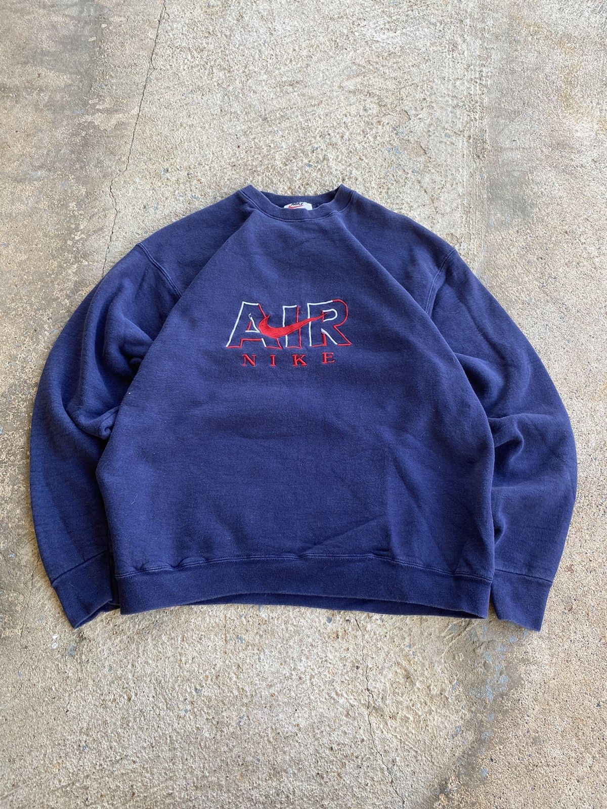Nike × Vintage Vintage 90’s Nike Air Crewneck Sweatshirt Size US M / EU 48-50 / 2 - 1 Thumbnail
