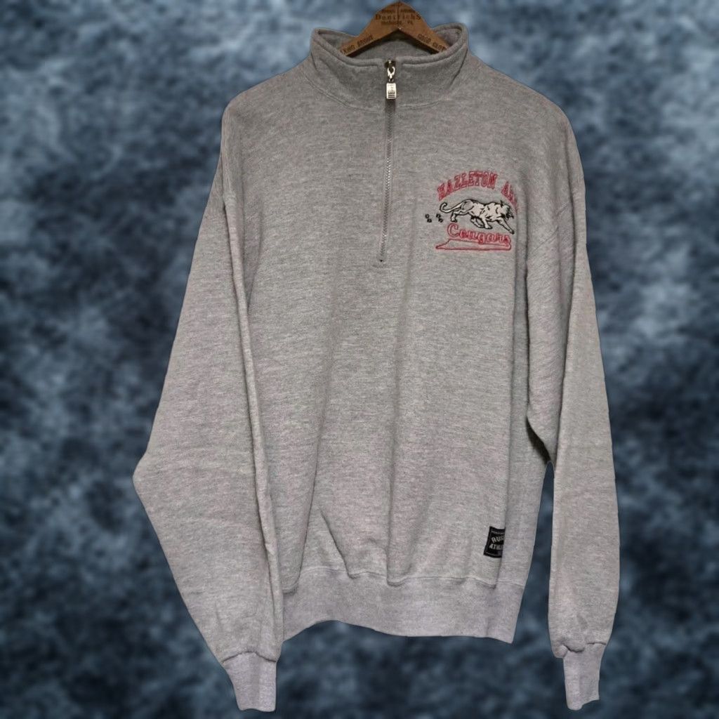 Russell Athletic VINTAGE Russell Athletic Sweatshirt Quarter Zip USA Made Large Gray Hazelton Area Cougars Men L Size US L / EU 52-54 / 3 - 1 Thumbnail