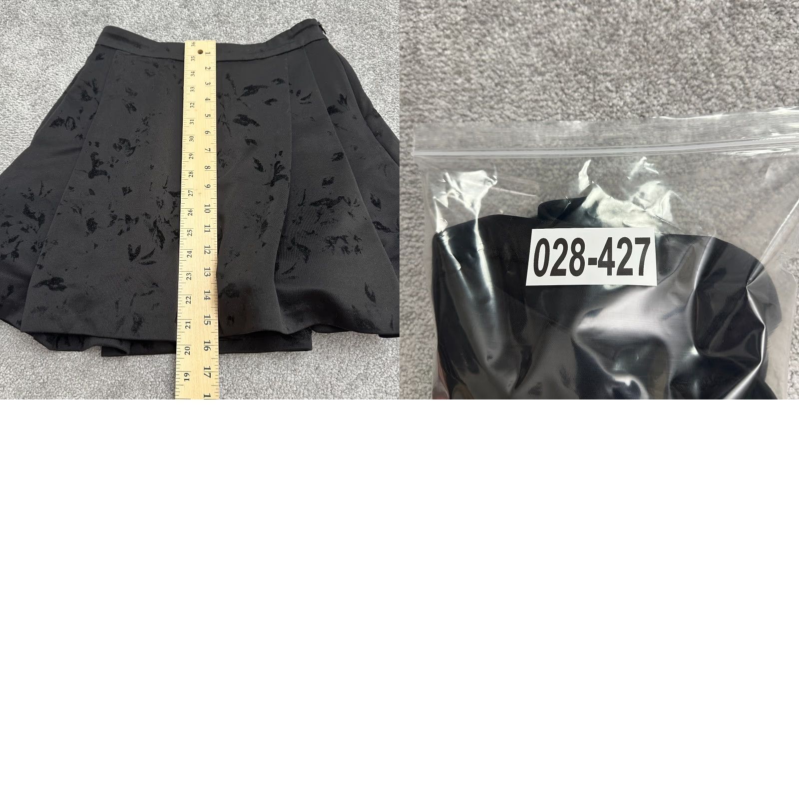 AQUA Aqua By Bloomingdale's Skirt Womens Small Black Pleated A-Line Side Zip Classic Size 28" / US 6 / IT 42 - 8 Thumbnail
