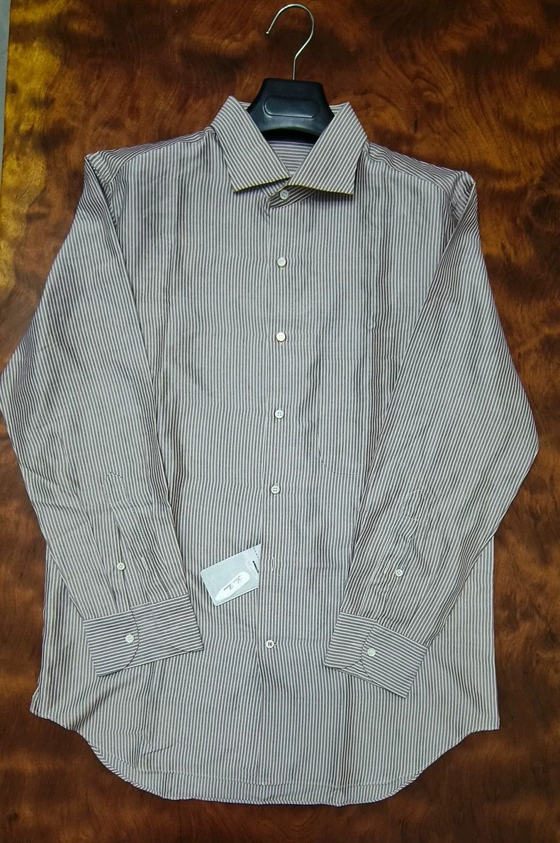 Loro Piana Loro Piana Striped Silk Button-Up Shirt - dmc Size US L / EU 52-54 / 3 - 1 Thumbnail