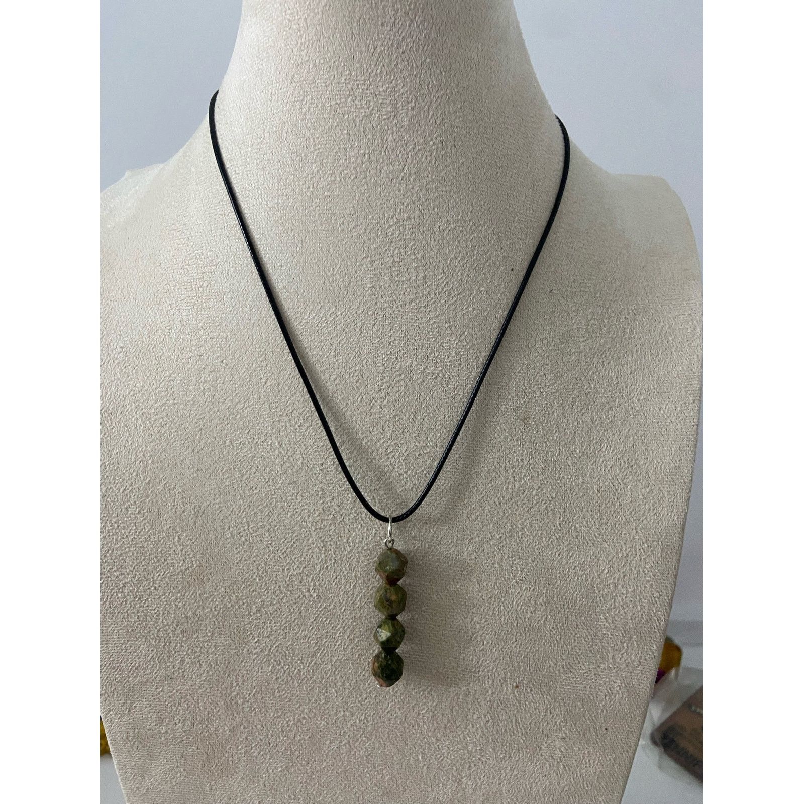 Handmade Handmade unakite pendant necklace Size ONE SIZE - 1 Thumbnail