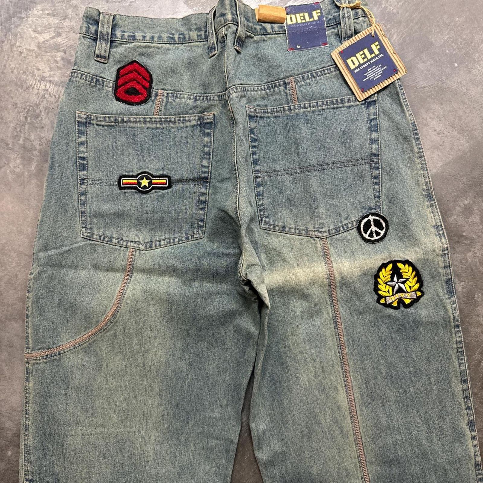 Vintage Vintage Y2K 90s Grunge Skater Cyber Dead Stock Baggy Jeans Size US 34 / EU 50 - 6 Thumbnail
