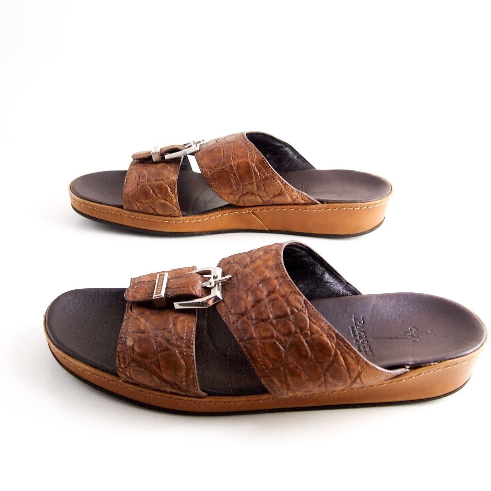 Paciotti Paciotti Slides Sandals Brown Croc US 11 EU 44 Size US 11 / EU 44 - 3 Thumbnail