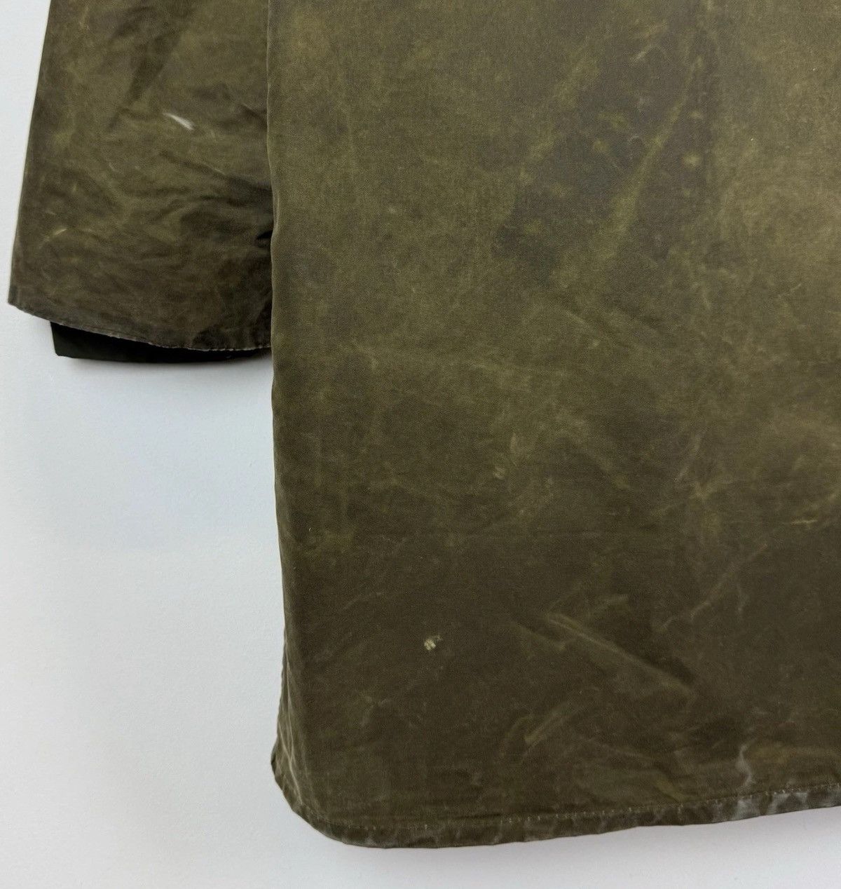 Barbour Barbour A200 Border Jacket Waxed Cotton Coat Green Full Zip Size US XL / EU 56 / 4 - 20 Thumbnail