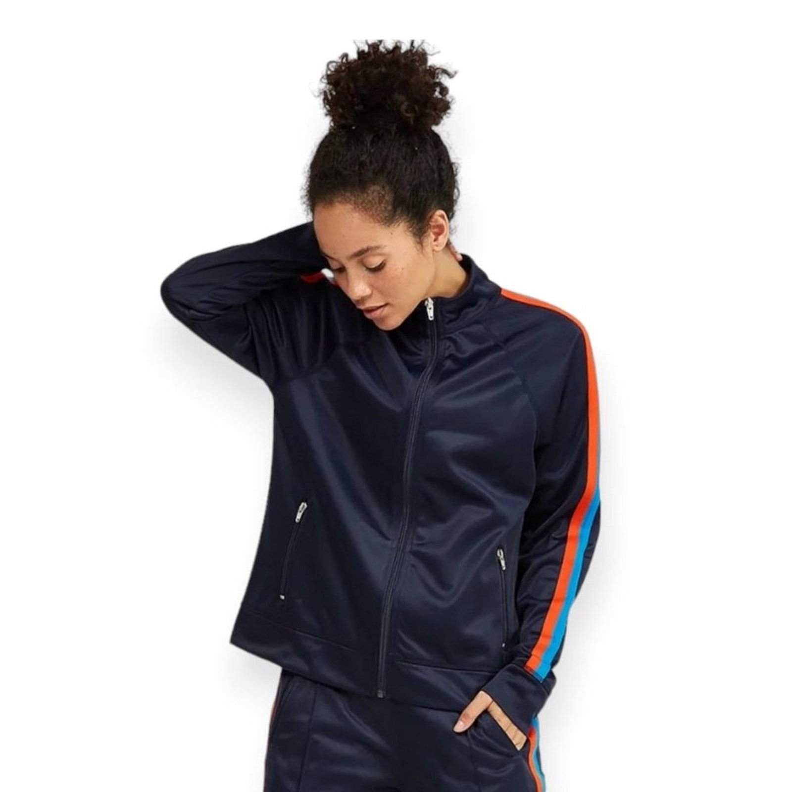 KULE KULE x Bandier Billie Track Jacket Navy Red Size S Size S / US 4 / IT 40 - 3 Thumbnail