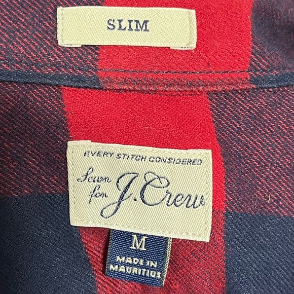 J.Crew J.Crew Red Navy Buffalo Check Shirt Slim Fit Size M Size US M / EU 48-50 / 2 - 8 Thumbnail