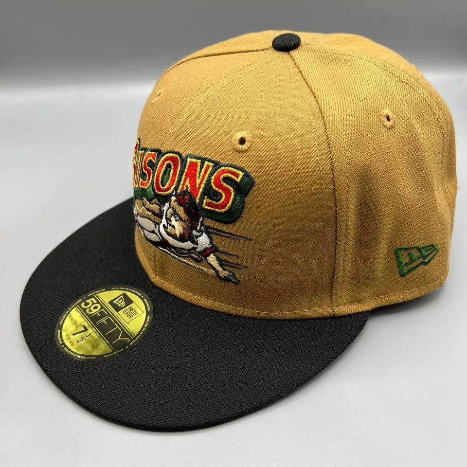 New Era Buffalo Bisons Hat Men 7 1/2 59Fifty New Era MiLB Fitted Cap Size ONE SIZE - 4 Thumbnail