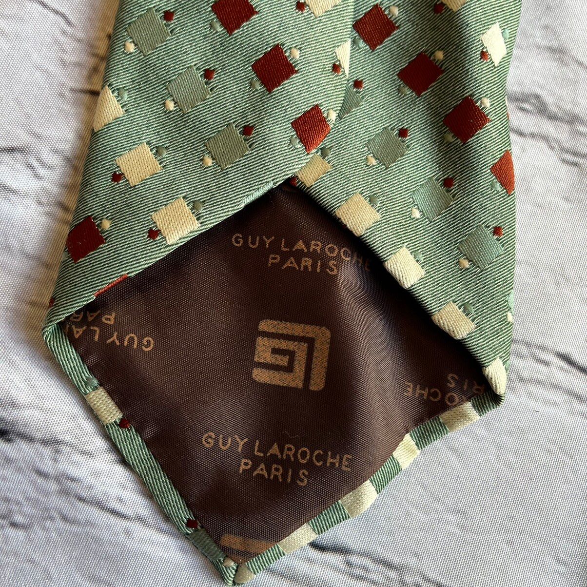Vintage Guy Laroche Cravates Paris Vintage Mens Geometric Print Tie Size ONE SIZE - 6 Thumbnail