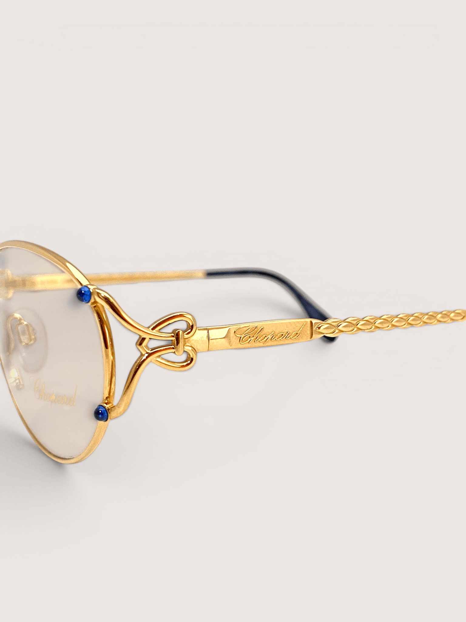 Chopard Chopard 23K Gold Blue Sapphire Oval Rimless Eyeglasses Size ONE SIZE - 7 Thumbnail