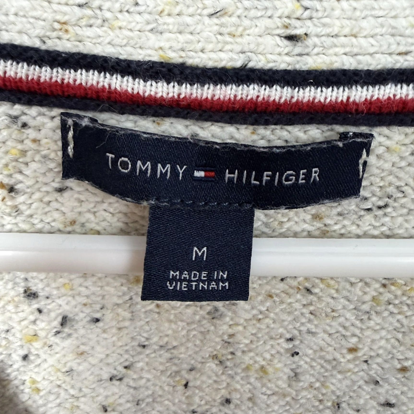 Tommy Hilfiger Tommy Hilfiger Sweater Mens M White Henley V-Neck Knit Preppy Classic Layering Size US M / EU 48-50 / 2 - 5 Thumbnail