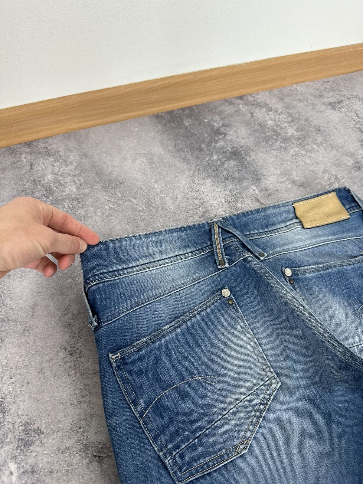 G-Star Vintage G-Star Y2K Washed Denim Faded Baggy Bootcut Jeans Size US 32 / EU 48 - 11 Thumbnail