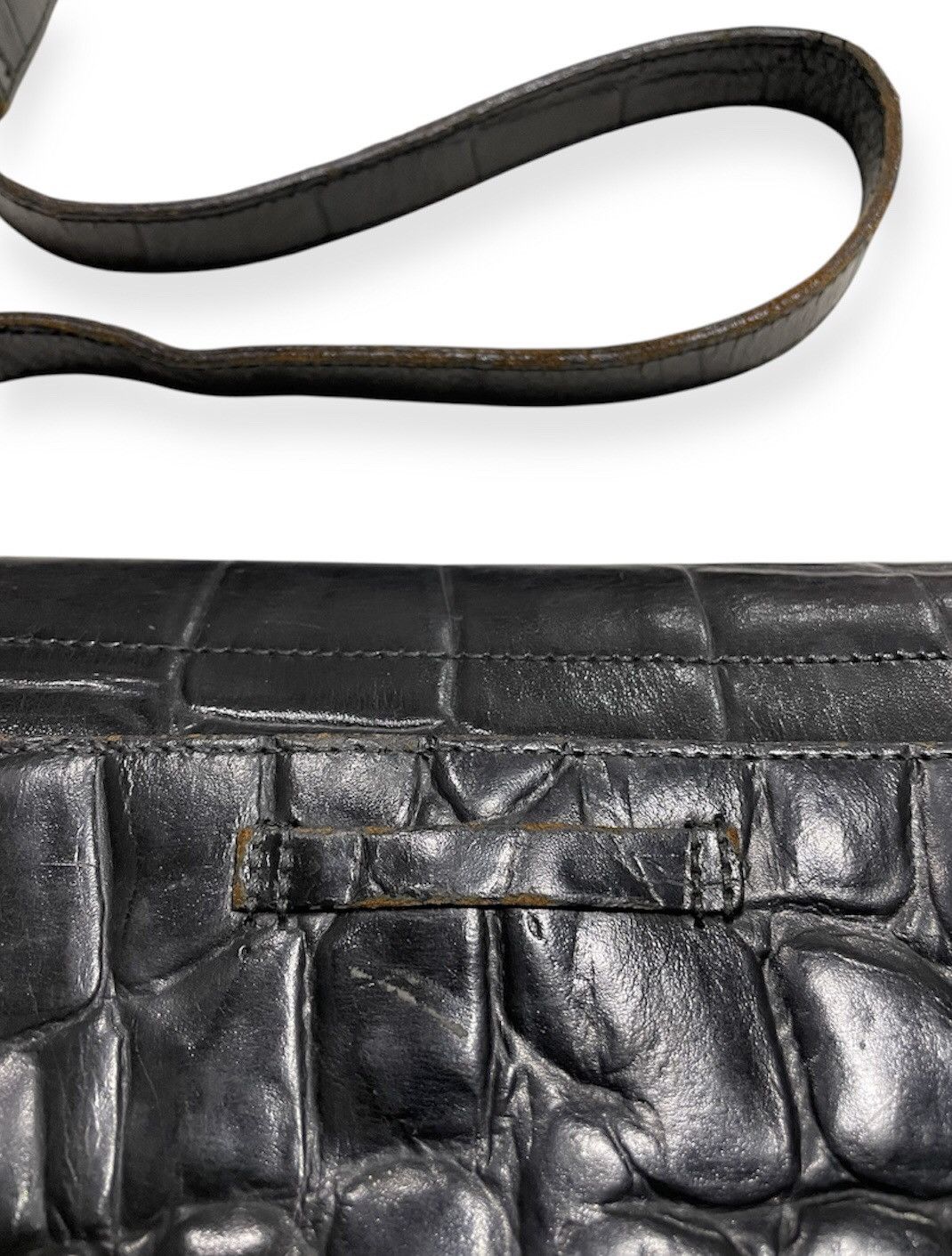 Jean Paul Gaultier Croc Embossed Rigid Leather Bag Size ONE SIZE - 10 Thumbnail