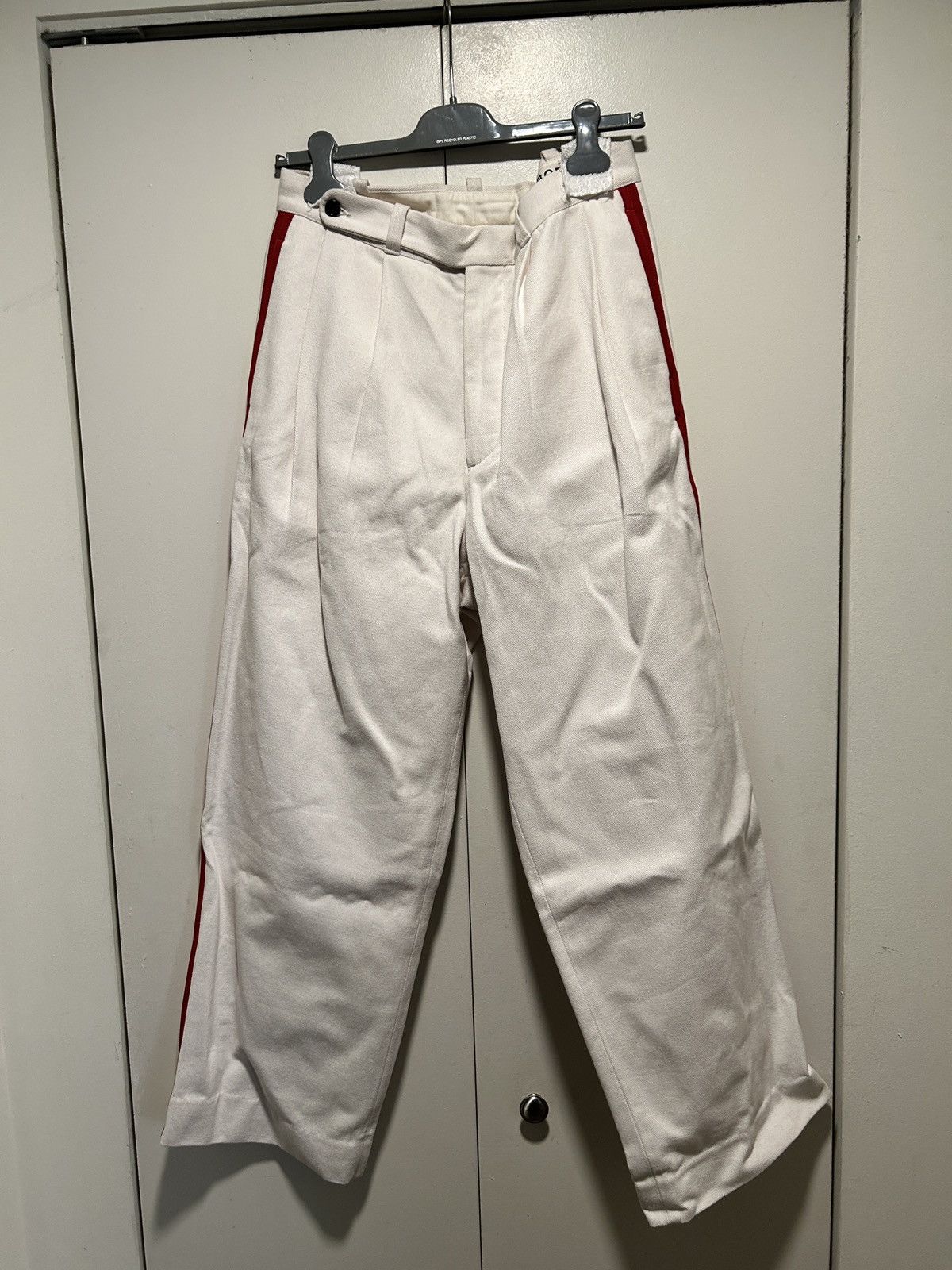 Bode Bode Skunk Tail Patch Trouser Red White size 31 Size US 31 - 1 Thumbnail