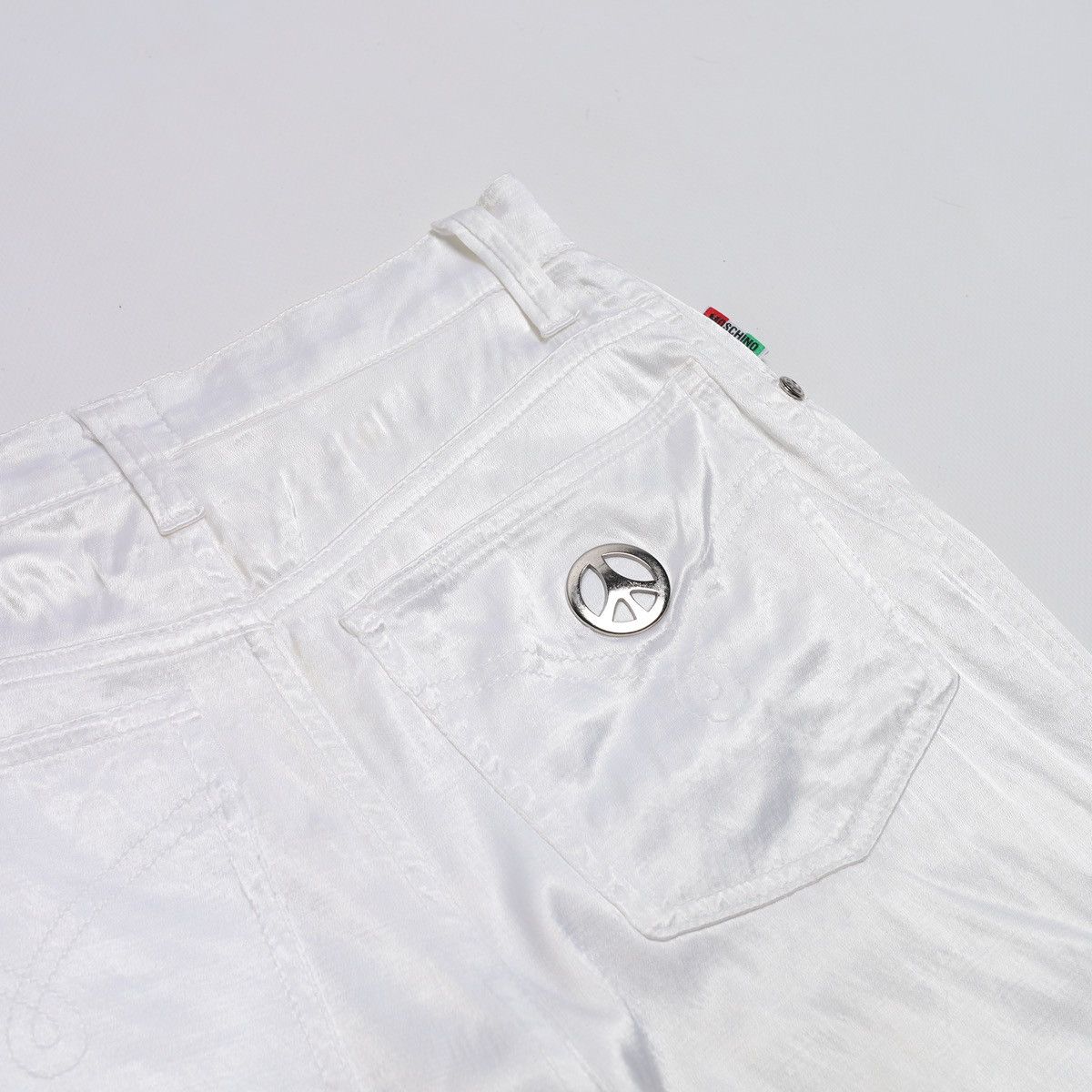 Moschino Moschino Jeans Vintage Pants Viscose White Trousers Logo Size 27" / US 4 / IT 40 - 9 Thumbnail