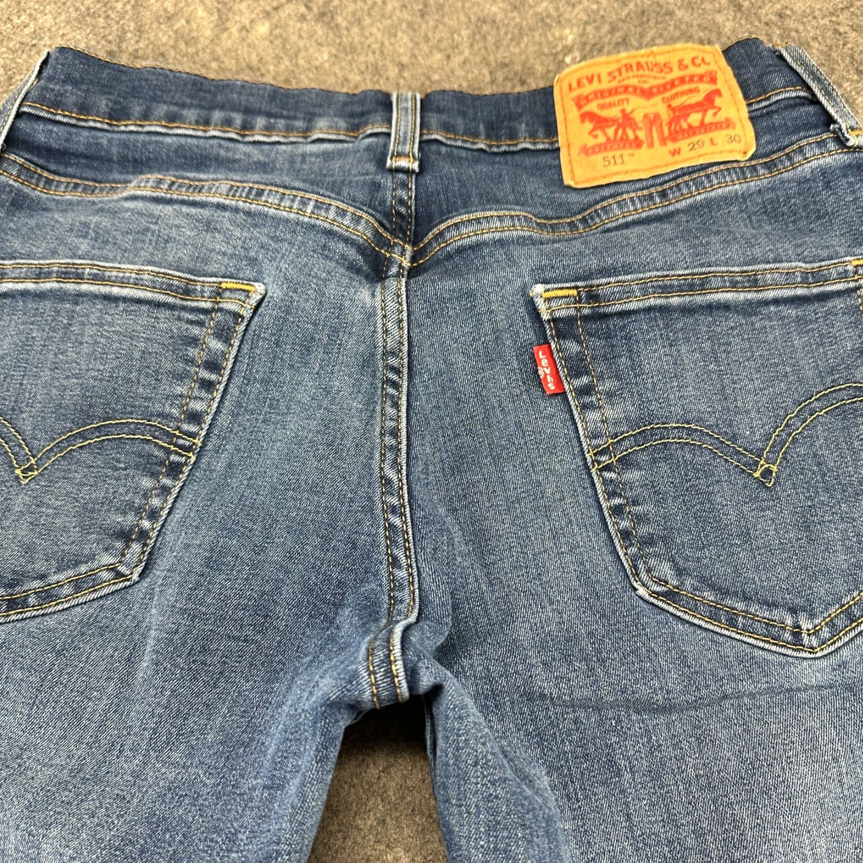 Levi's Levi's 511 Jeans Mens 29x30 Blue Skinny Mid Wash 5-Pocket Denim Cotton Stretch Size US 29 - 6 Thumbnail