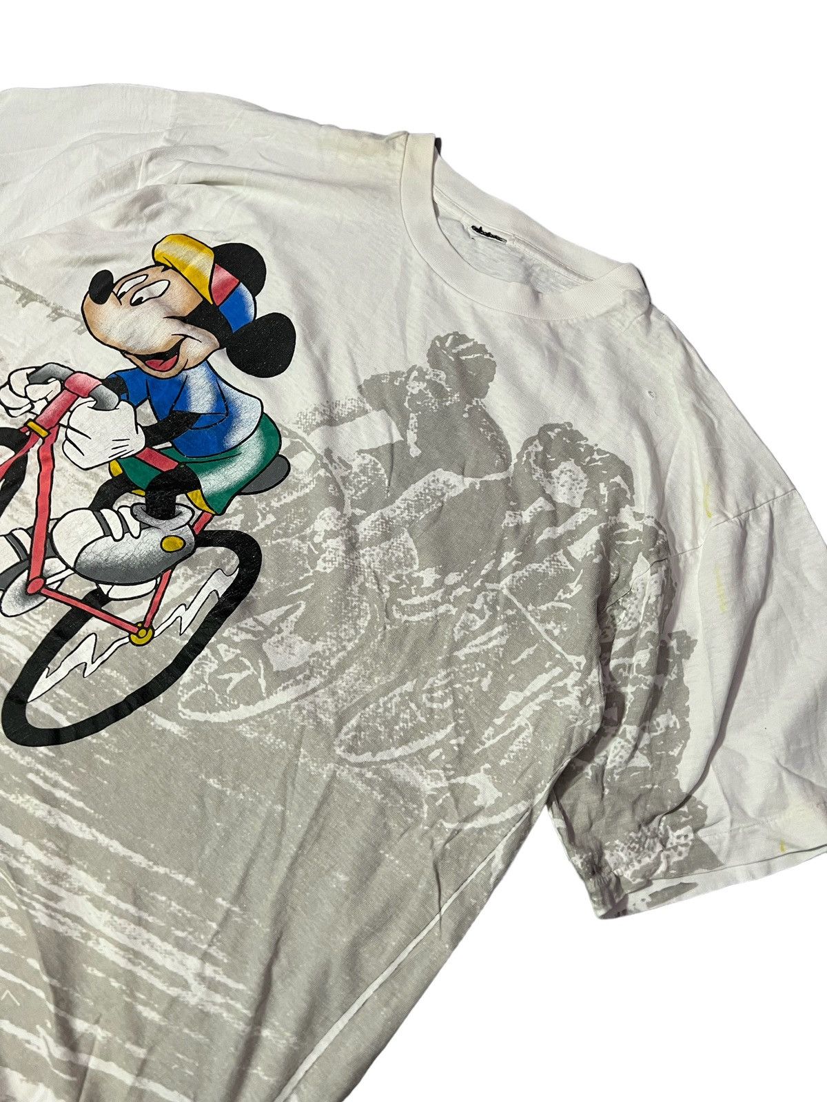 Disney Vintage Mickey Mouse Cycling AOP 90s Size US L / EU 52-54 / 3 - 3 Thumbnail