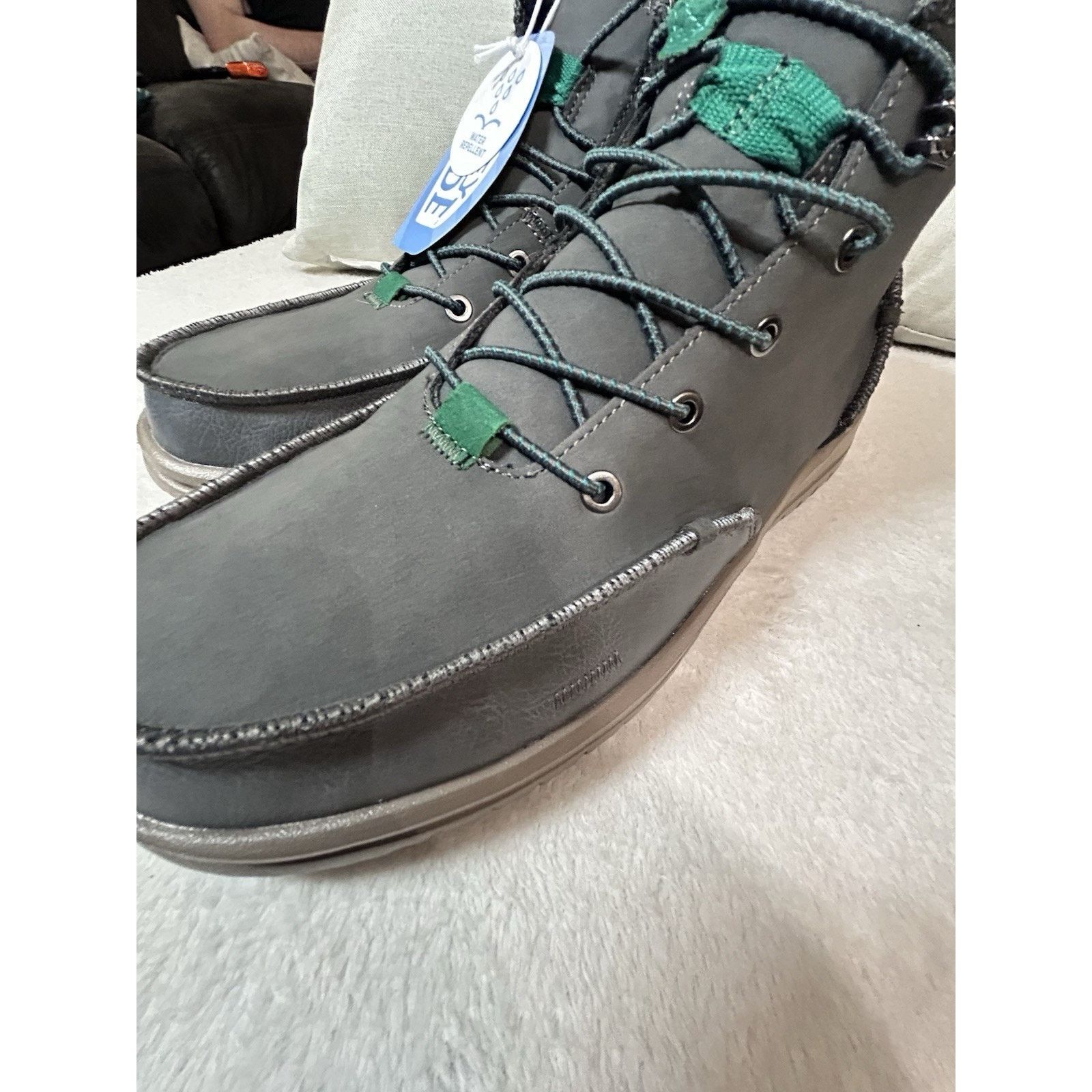 Other Hey Dude Size 14 Bradley Waxed Canvas Ankle Boots Charcoal Size US 14 / EU 47 - 3 Thumbnail