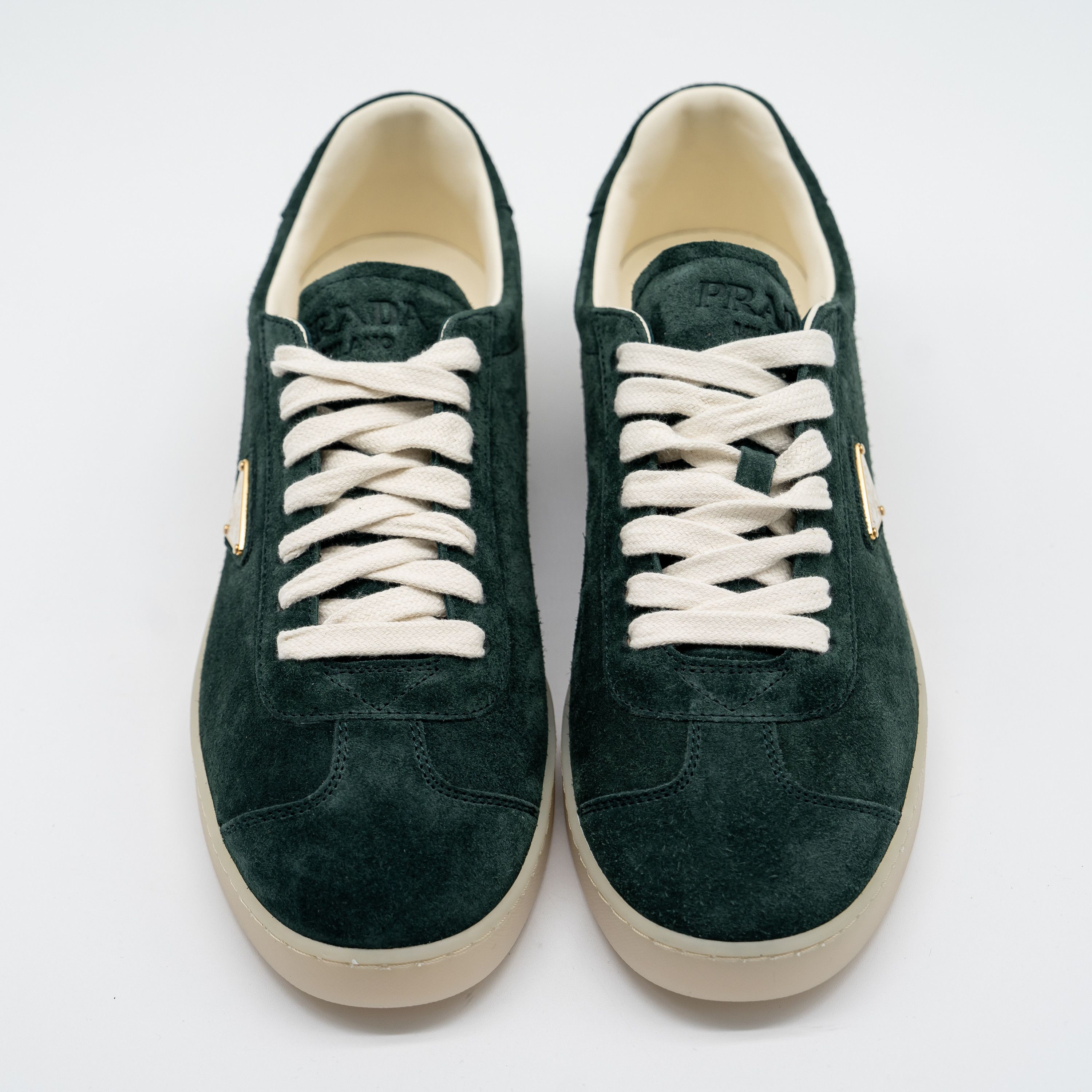 Prada 8uk 9 US Prada Lane Green Suede Sneakers Triangle logo Size US 9 / EU 42 - 3 Thumbnail