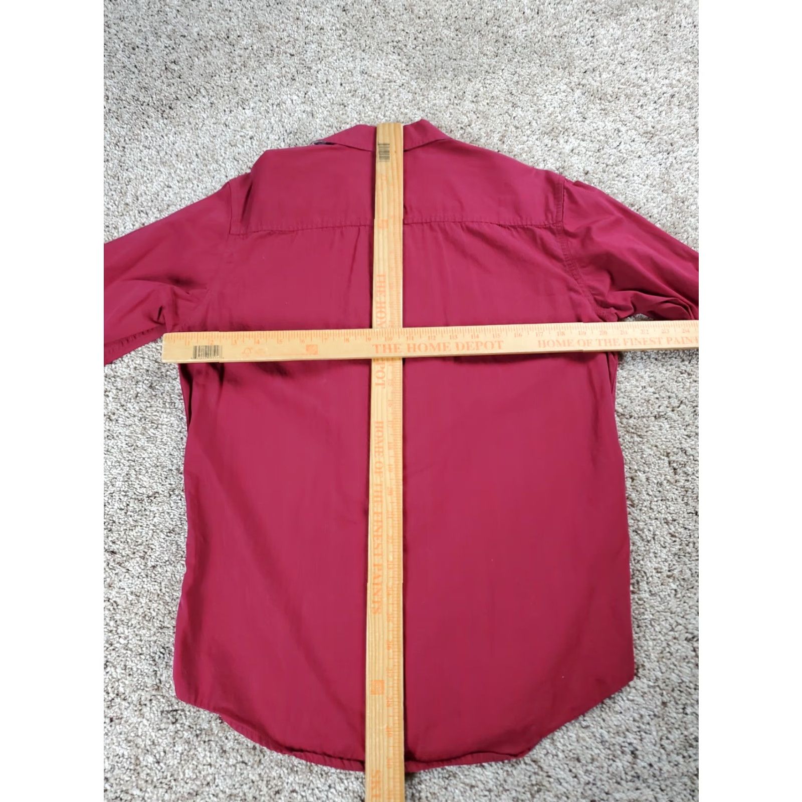 Vintage Cinch Shirt Men Small Red Long Sleeve Button Up Cotton Pinstripe Modern Fit Size US S / EU 44-46 / 1 - 6 Thumbnail