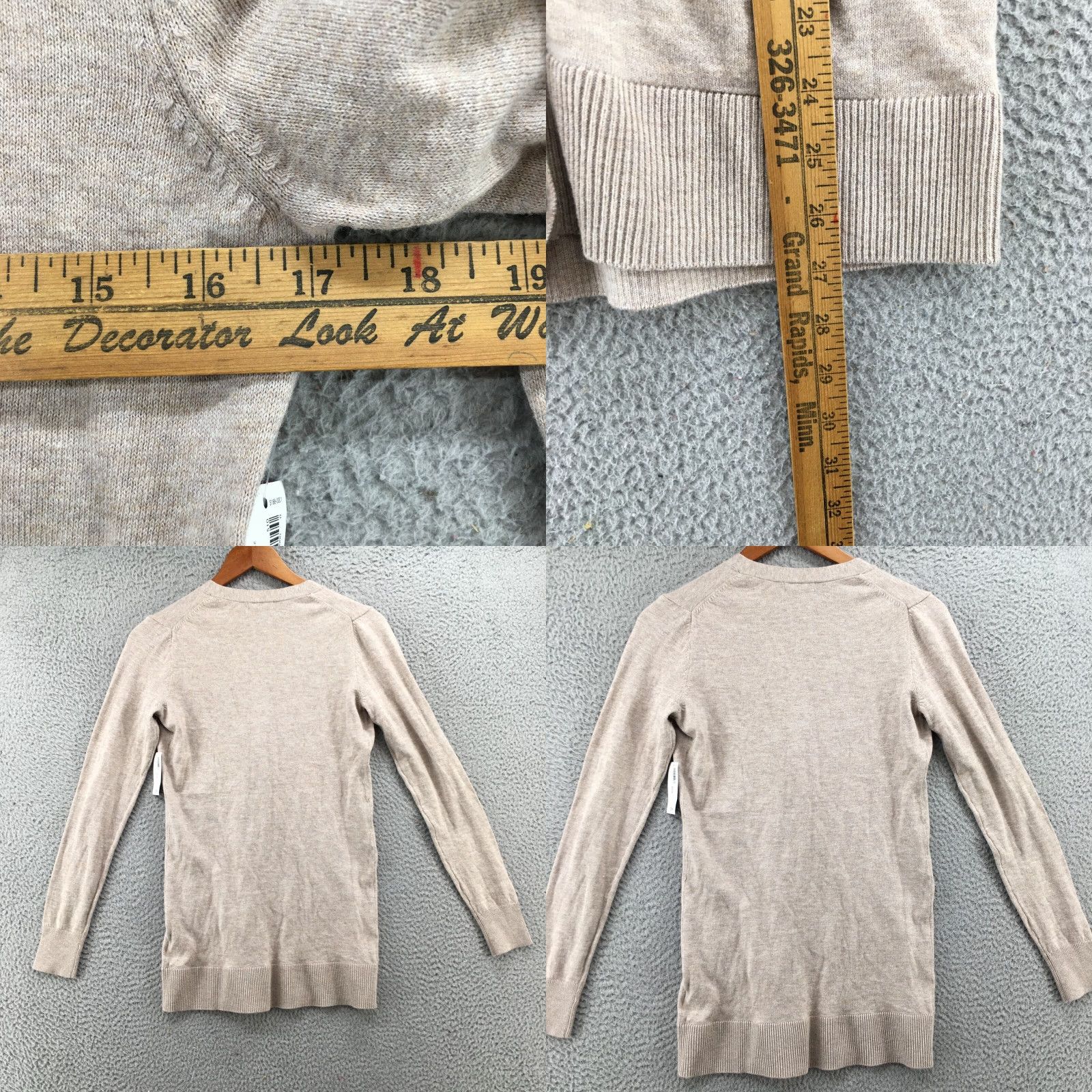 Old Navy Old Navy Cardigan Sweater Womens XS Beige Long Sleeve Pockets Knit NEW Size XS / US 0-2 / IT 36-38 - 8 Thumbnail