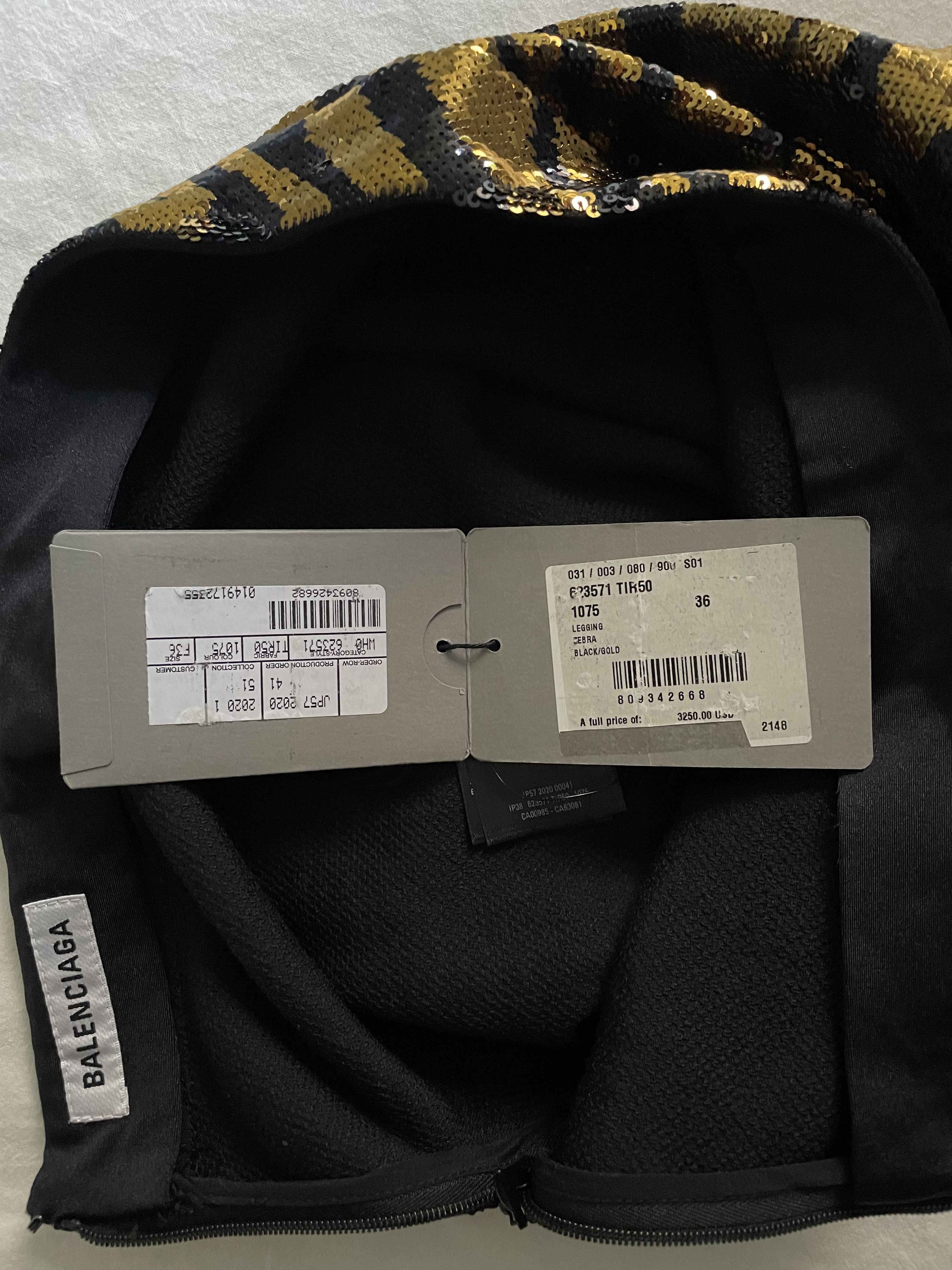 Balenciaga Balenciaga Zebra Sequin Leggings Size 25" / US 0 / IT 36 - 7 Thumbnail