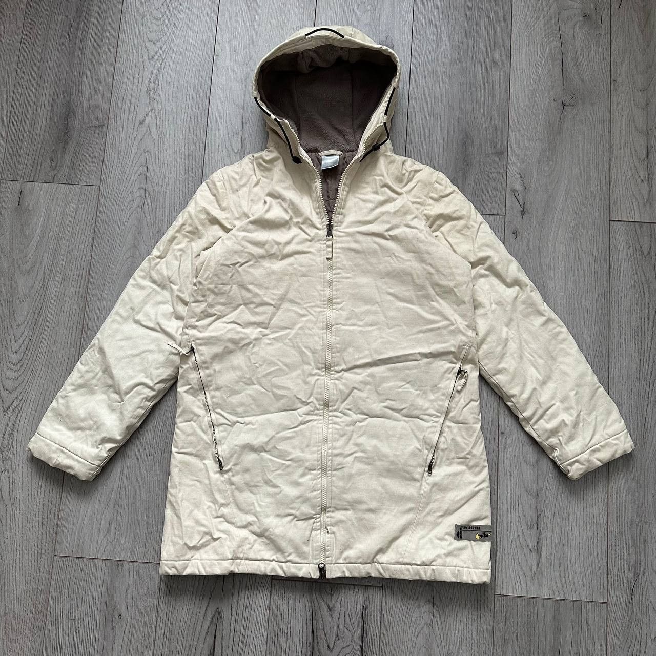 Nike Nike y2k Vintage Beige Light Puffer Parka Jacket Size M / US 6-8 / IT 42-44 - 2 Thumbnail