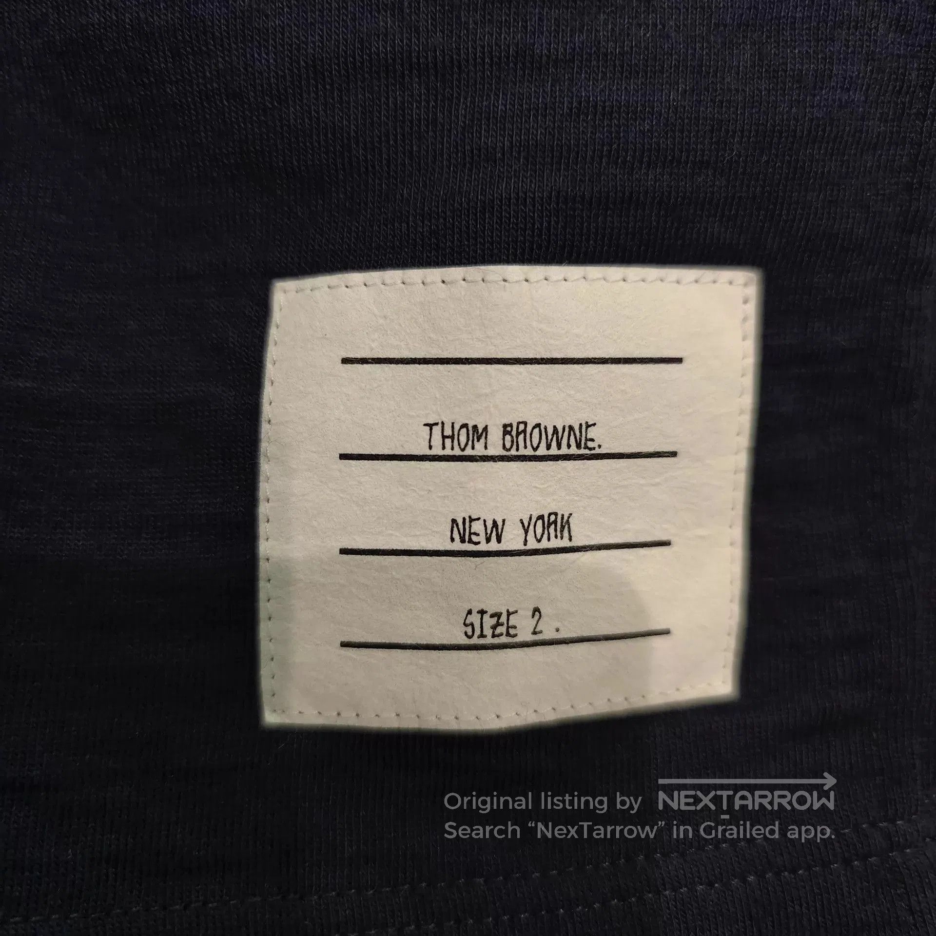 Thom Browne Blue Short Sleeve Shirt with White Stripes. Size US M / EU 48-50 / 2 - 4 Thumbnail