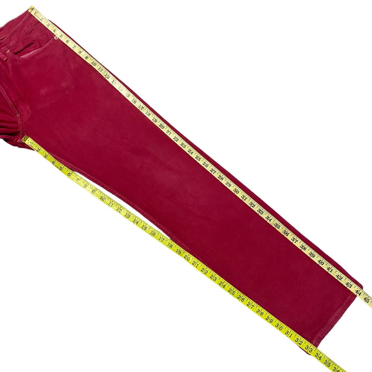 Levi's Vintage 90s Levis 501 Red Denim Jeans Dyed Size US 31 - 19 Thumbnail