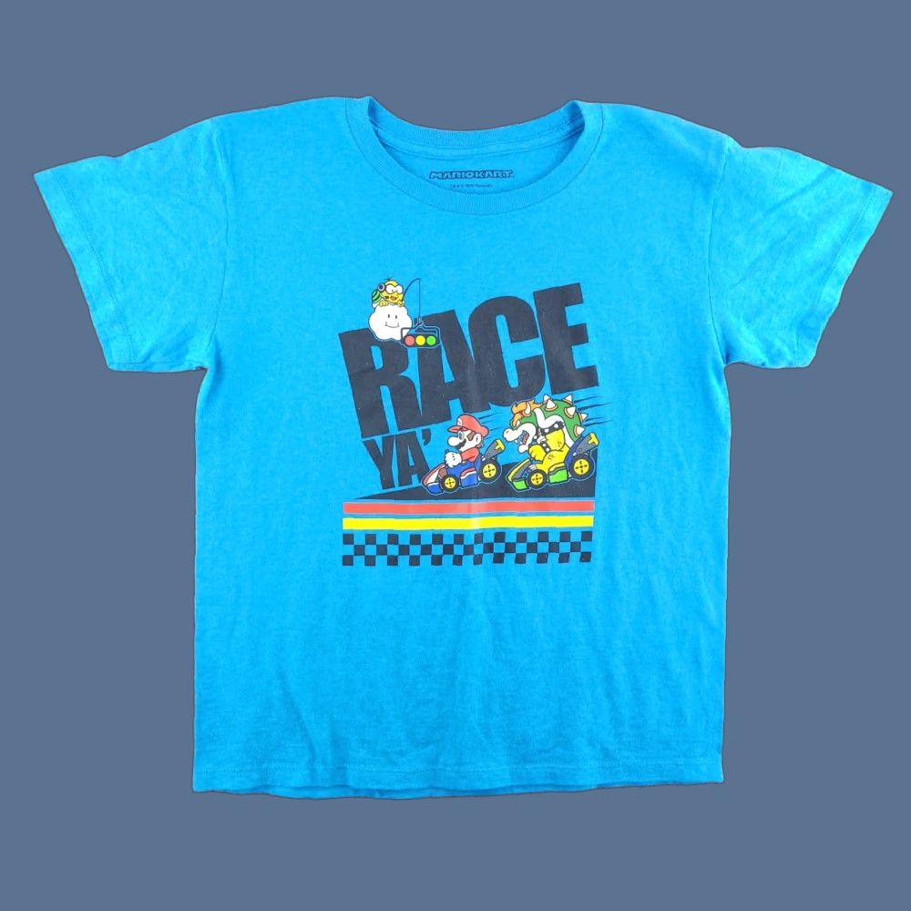 Nintendo Nintendo Mario Kart T Shirt Mens Large Blue Short Sleeve Crewneck Cap Size US S / EU 44-46 / 1 - 1 Thumbnail