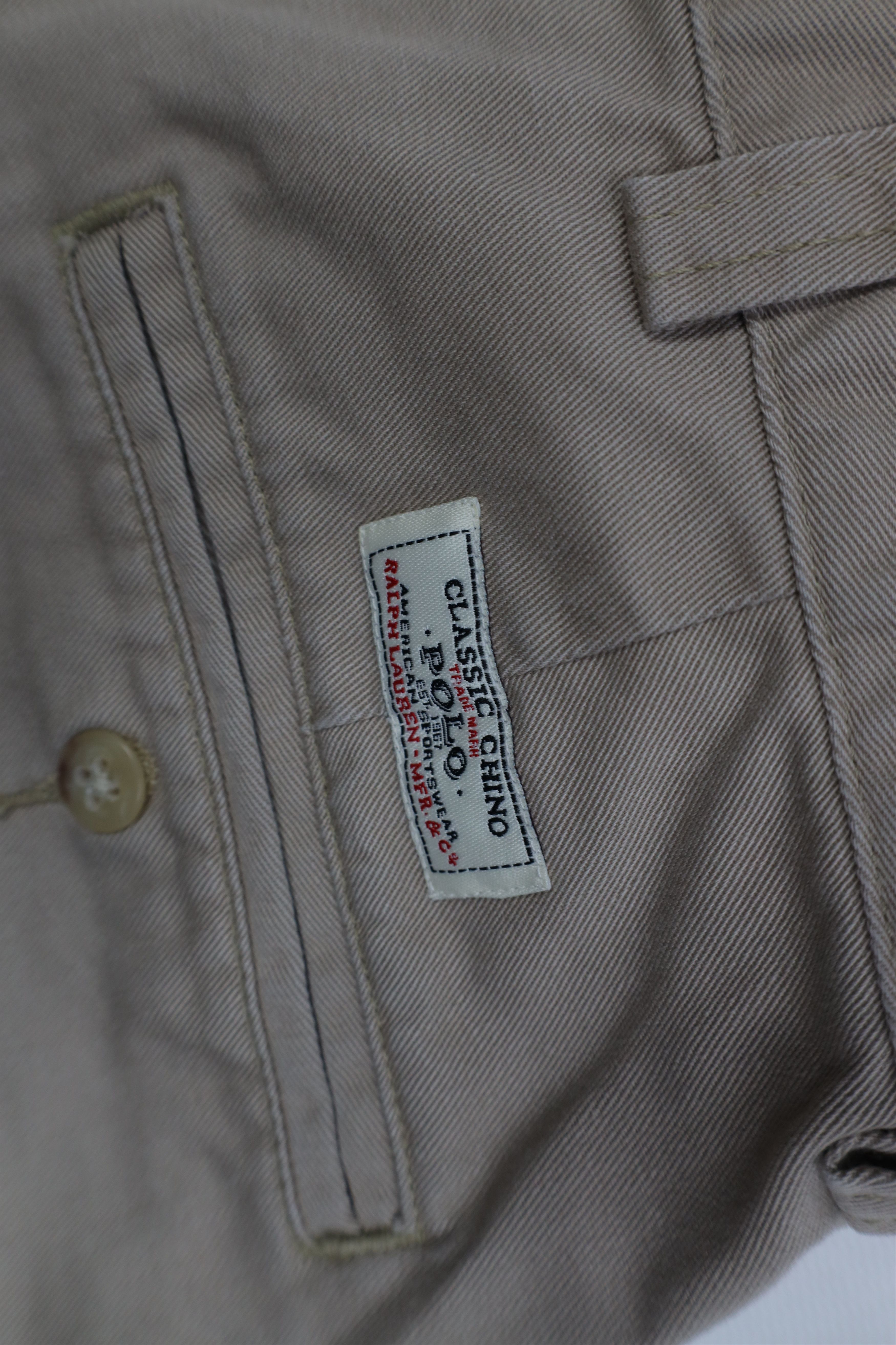 Ralph Lauren Vintage 90s Ralph Lauren Knee Philip Chino Shorts Beige Size US 32 / EU 48 - 13 Thumbnail