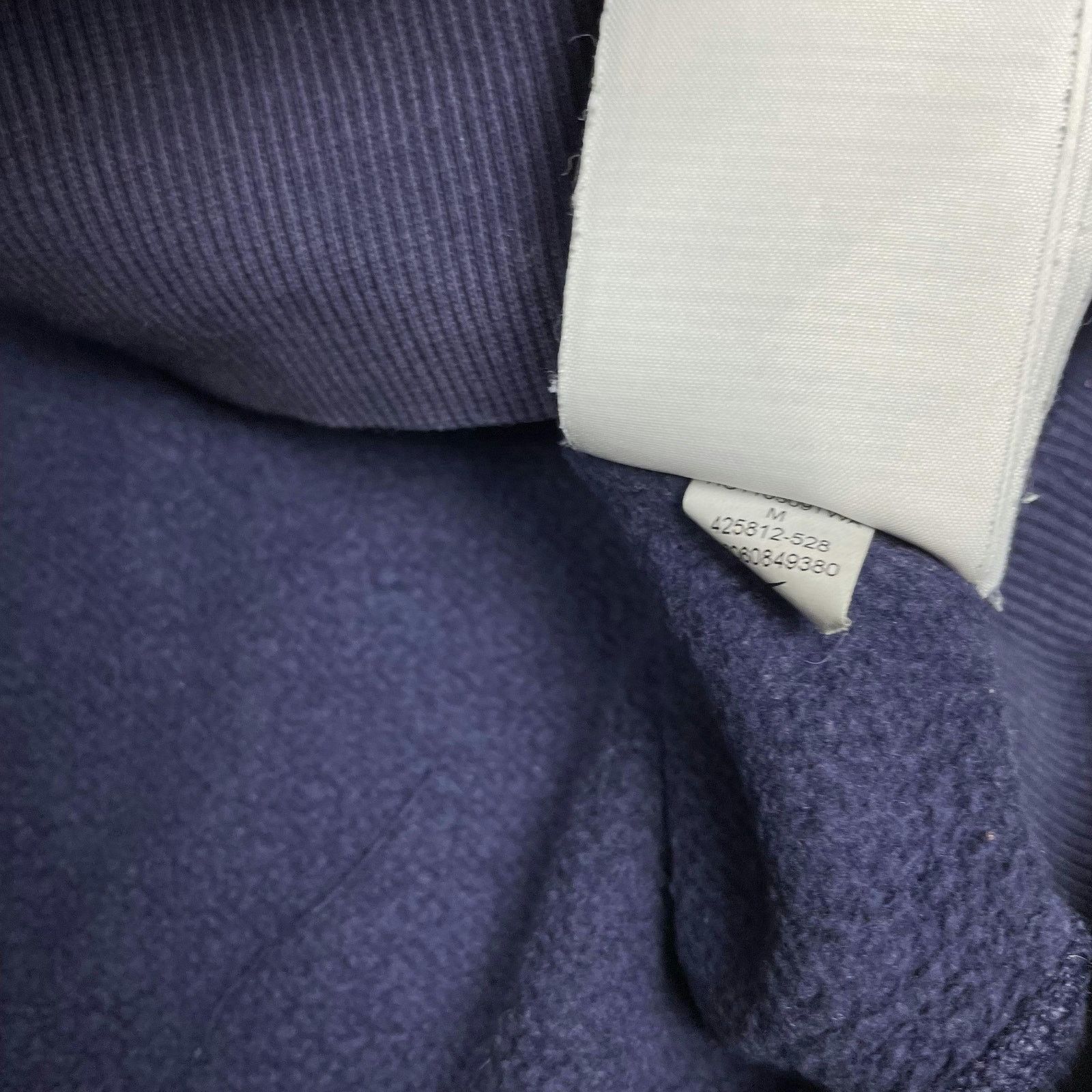 Nike × Vintage Nike Men's Navy Spellout Swoosh Fleece Pullover Sweatshirt Size US XS / EU 42 / 0 - 11 Thumbnail