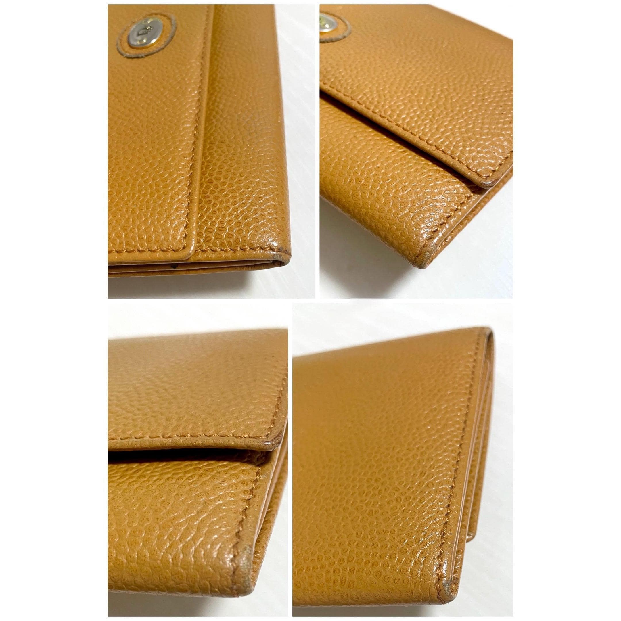 Dior Vintage Christian Dior beige brown grained leather wallet wi Size ONE SIZE - 5 Thumbnail