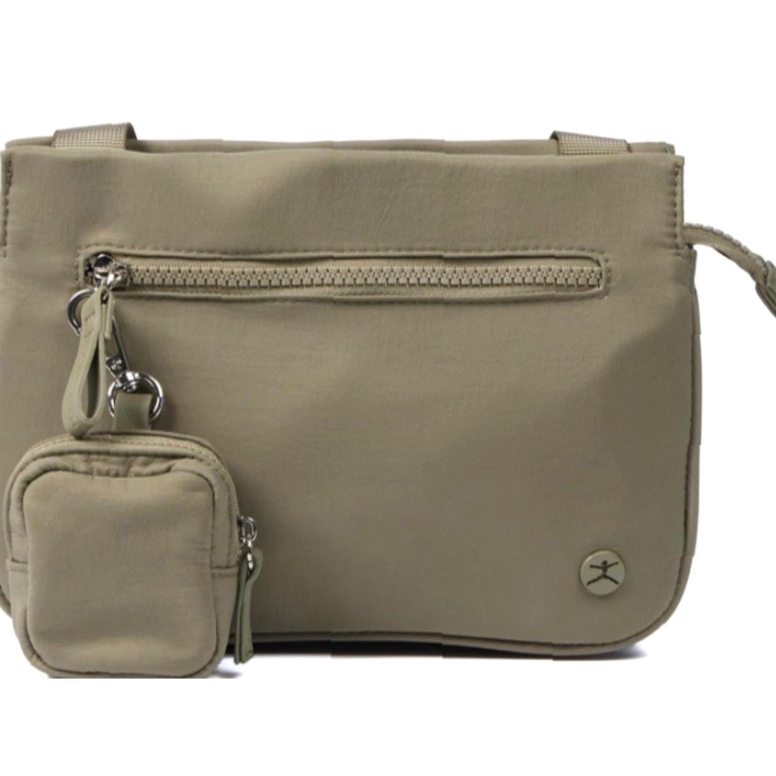Vintage Danskin Riley Crossbody Bag Women’s Nylon Green - 9X2X6.5 Inches, 5 Pockets, Adjustable Strap, Zipper Closure, Adult Womens Bag Size ONE SIZE - 6 Thumbnail