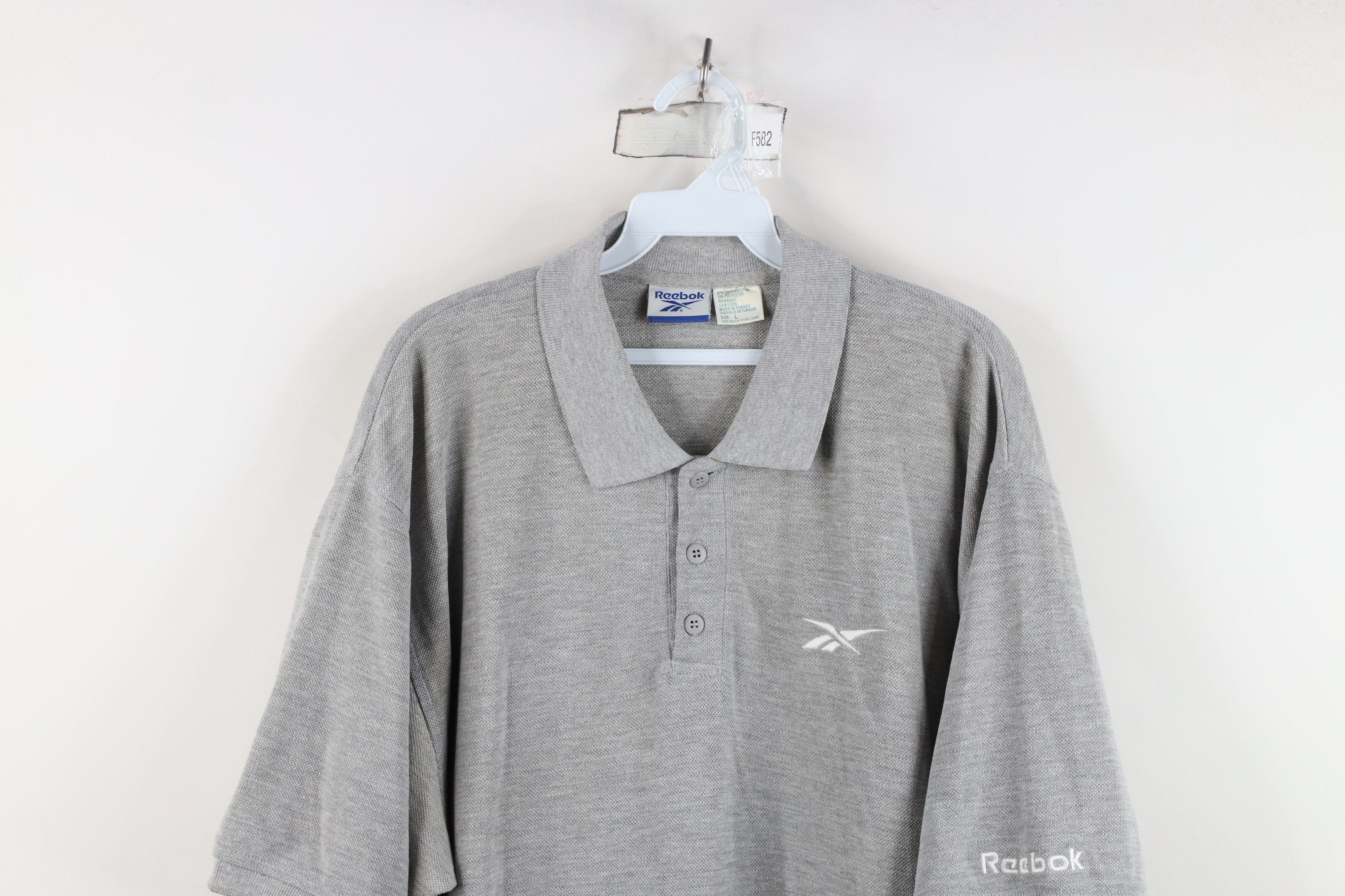 Reebok Vintage 90s Reebok Spell Baggy Fit Collared Golf Polo Shirt Size US L / EU 52-54 / 3 - 2 Thumbnail