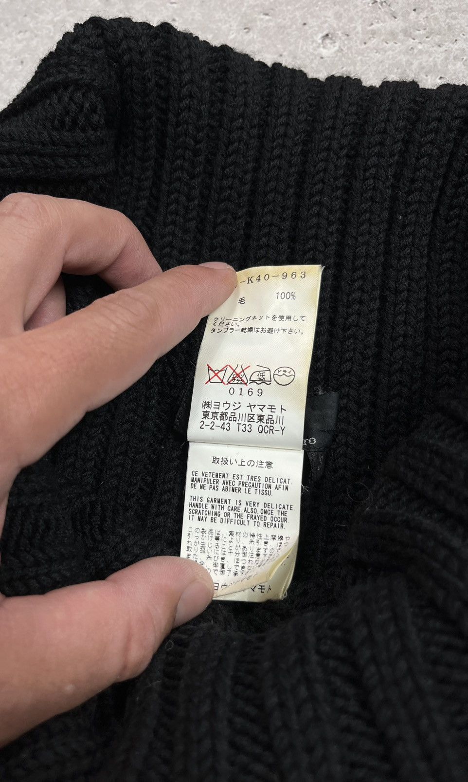 Yohji Yamamoto Y’s Yohji Yamamoto Unisex Heavy Knit Archive Open Sleeve Size US L / EU 52-54 / 3 - 11 Thumbnail