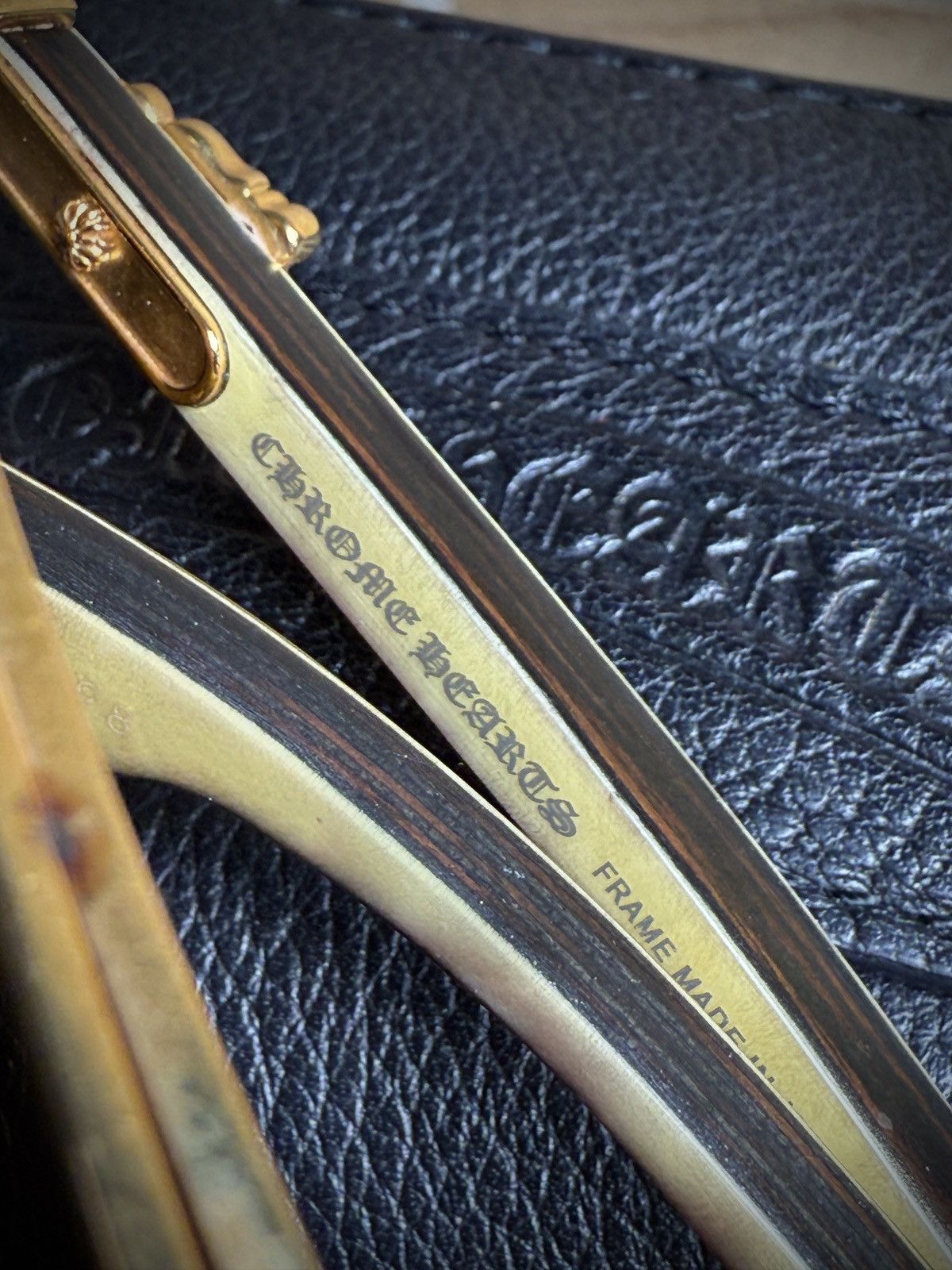 Chrome Hearts Chrome Hearts THROB Sunglasses Gold Filled White Ebony Size ONE SIZE - 14 Thumbnail