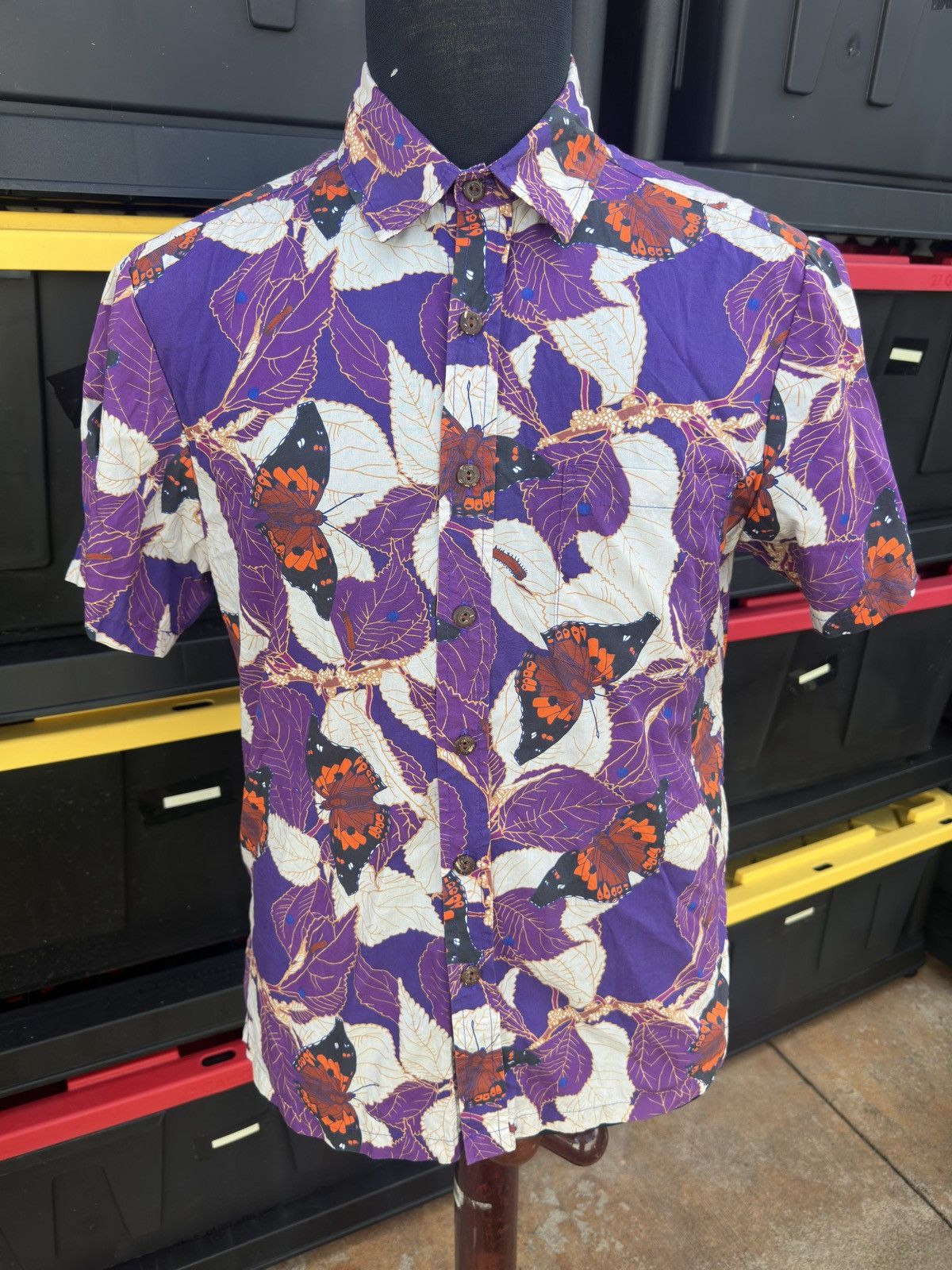 Other David Shepard Hawaii Shirt Men S Mamaki & Butterflies Print Size US S / EU 44-46 / 1 - 1 Thumbnail