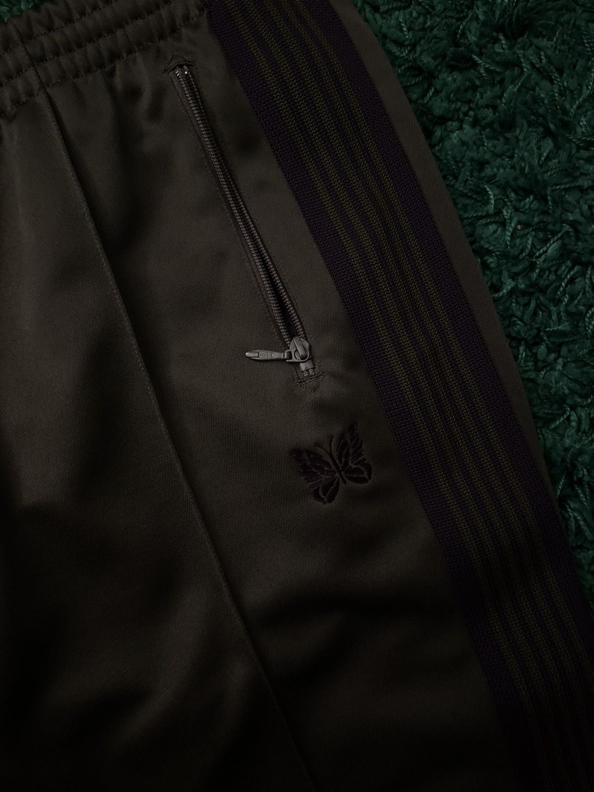 Needles Needles Track Pants (Dark Olive/Military Green) Size US 36 / EU 52 - 3 Thumbnail