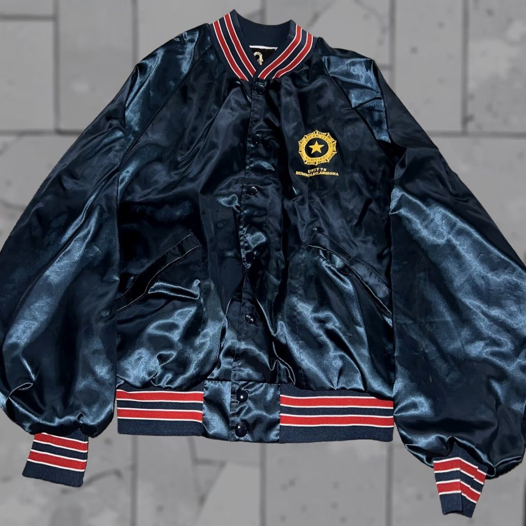 Vintage VINTAGE King Louie American Legion Auxiliary Jacket Mens L Nylon Snap Button Blue Size US L / EU 52-54 / 3 - 1 Thumbnail