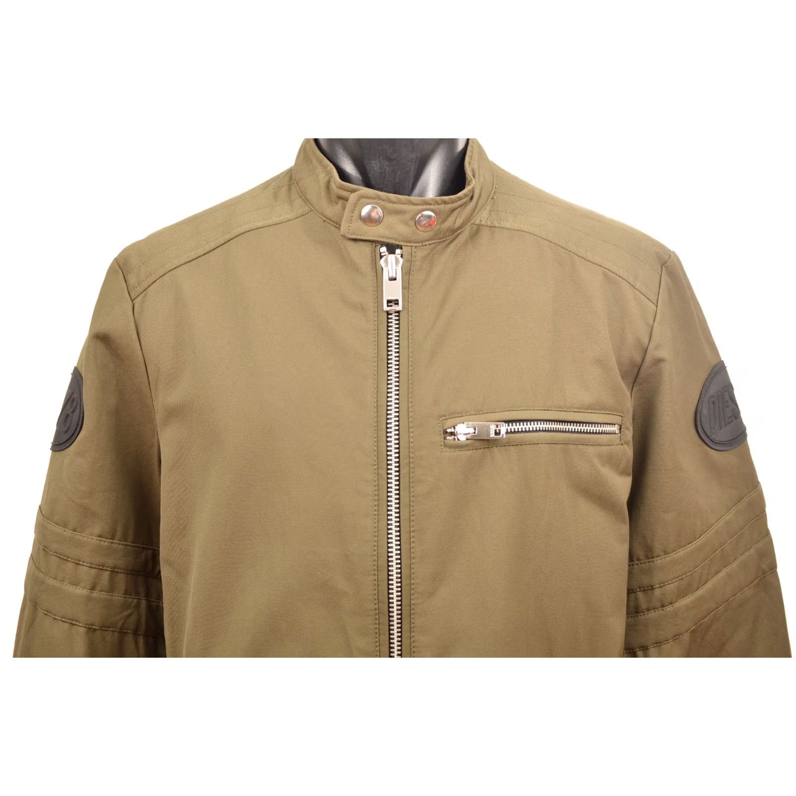 Diesel Diesel J-Glory Green Full-Zip Biker Jacket Size L Mens Size US L / EU 52-54 / 3 - 2 Thumbnail