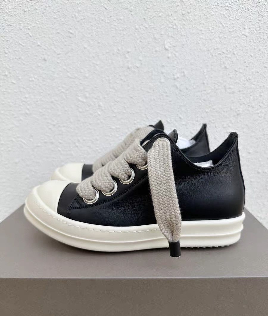 Rick Owens Rick Owens 25SS Leather High-Top Sneakers with Thick Laces Size US 7 / IT 37 - 4 Thumbnail